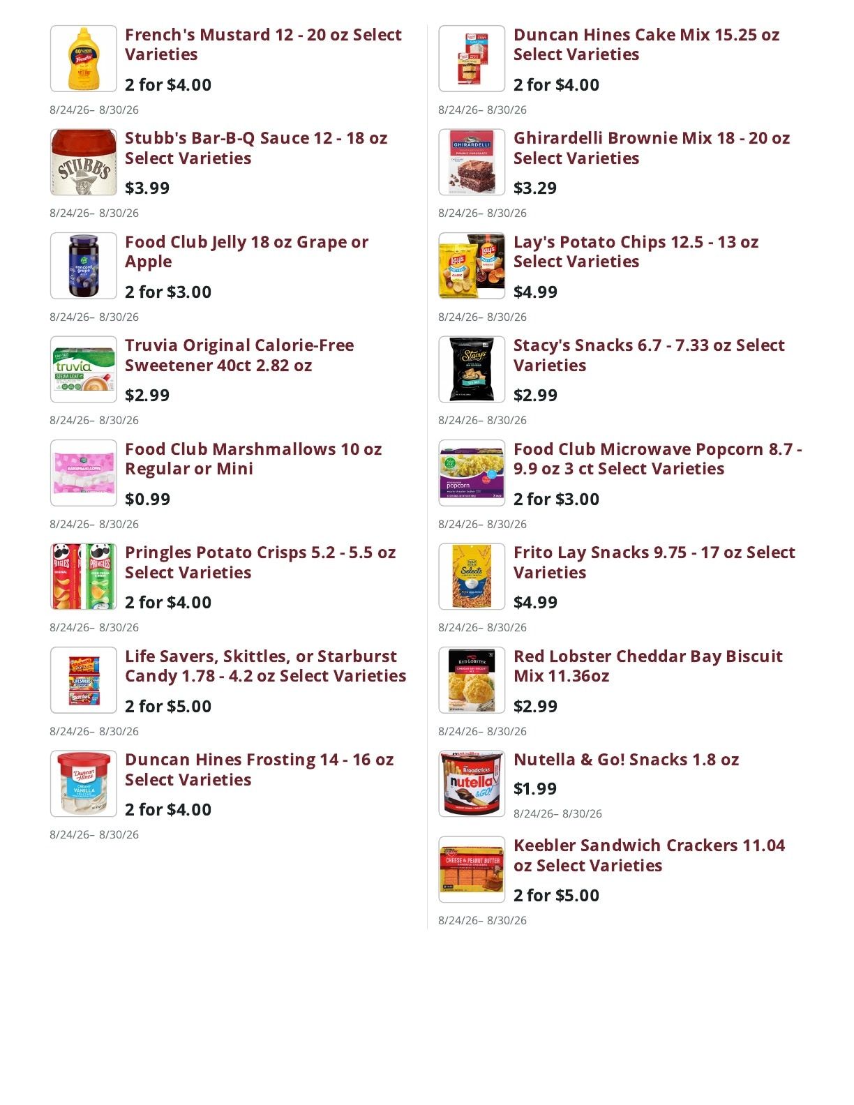 Ralph's Supermarket Weekly Ad August 24 - 30, 2026