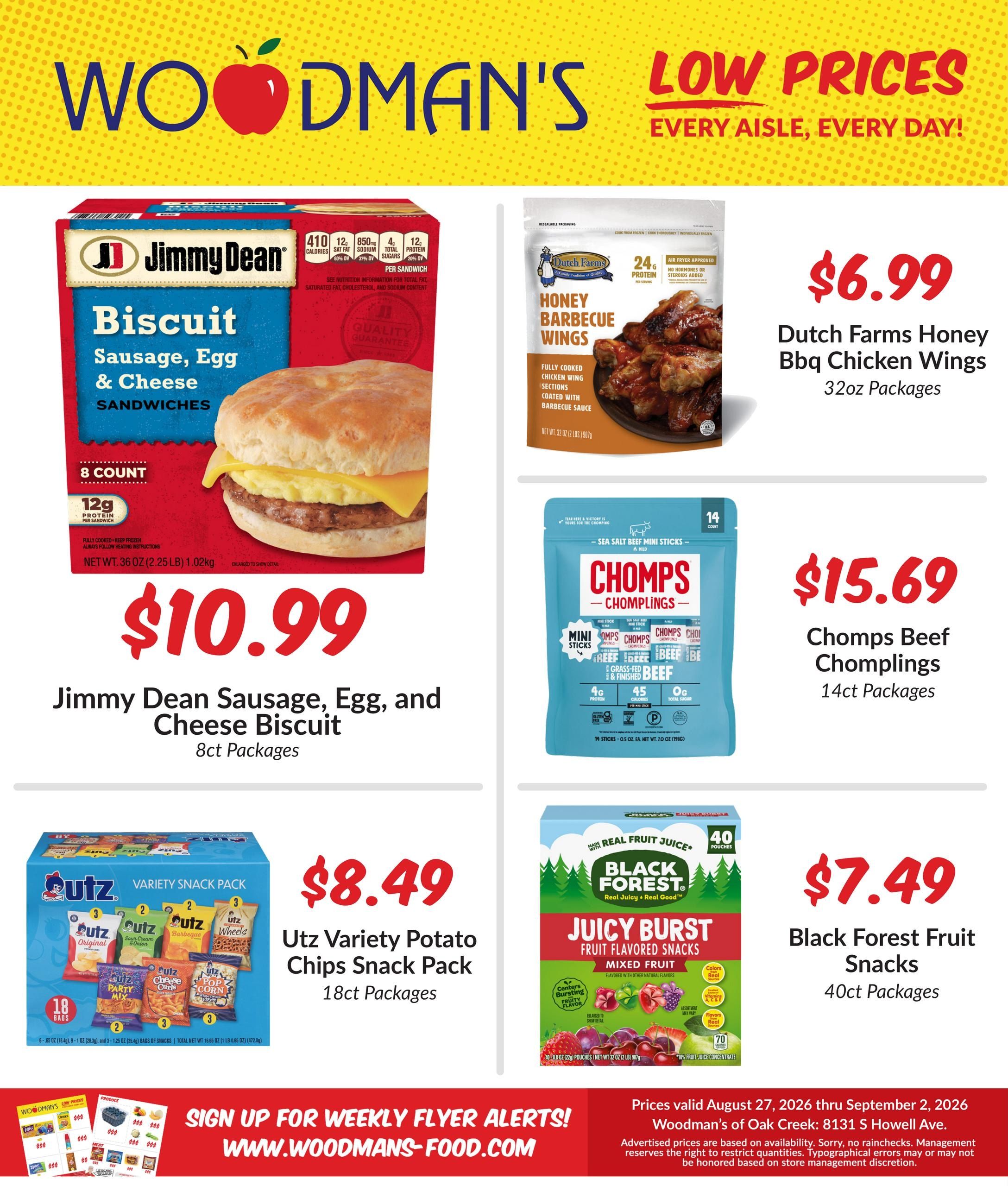Woodman's Food Market (Milwaukee Area, WI) M1000 Weekly Weekly Ad August 27 - September 2, 2026