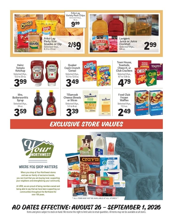 Backwoods Country Market Weekly Ad August 26 - September 1, 2026