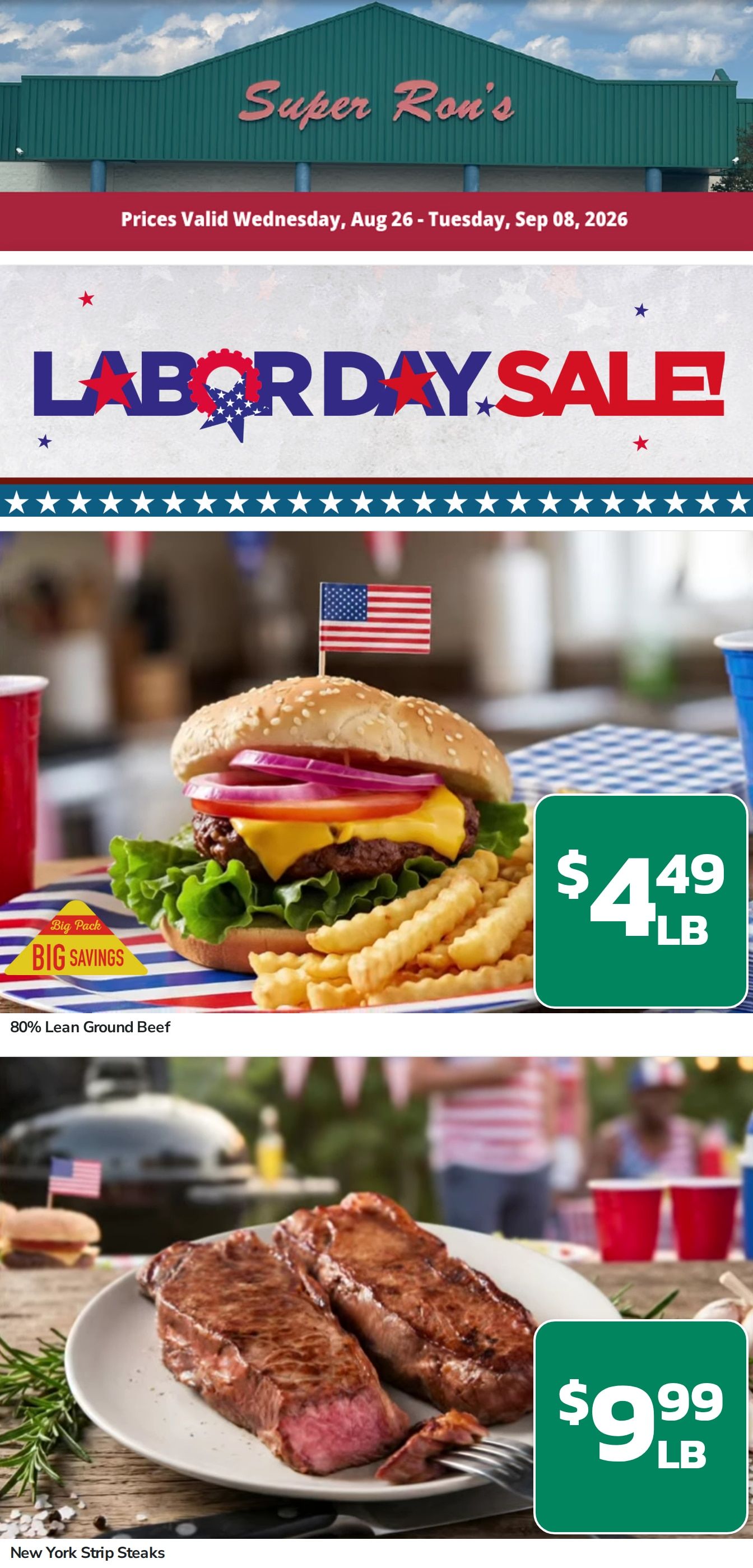 Thompson's County Market Weekly Ad August 26 - September 8, 2026