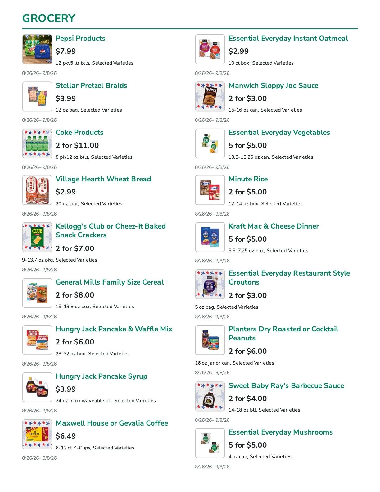 Lakewood SuperValu Weekly Ad August 26 - September 8, 2026