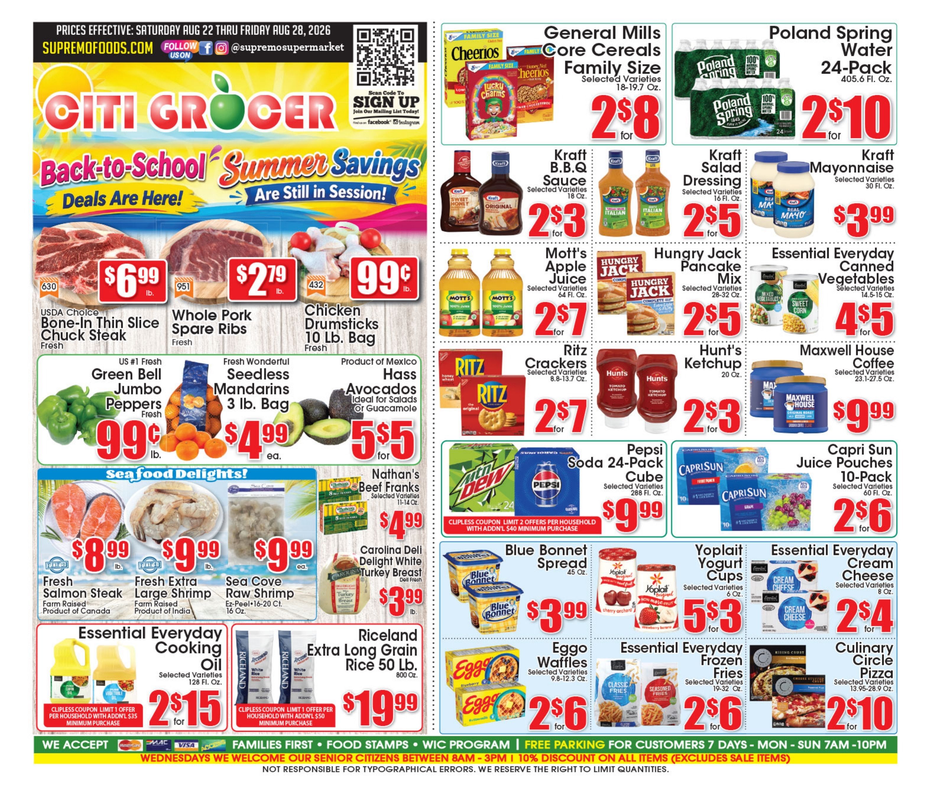 Supremo Food Markets (Elizabeth, NJ) Weekly Ad August 22 - 28, 2026