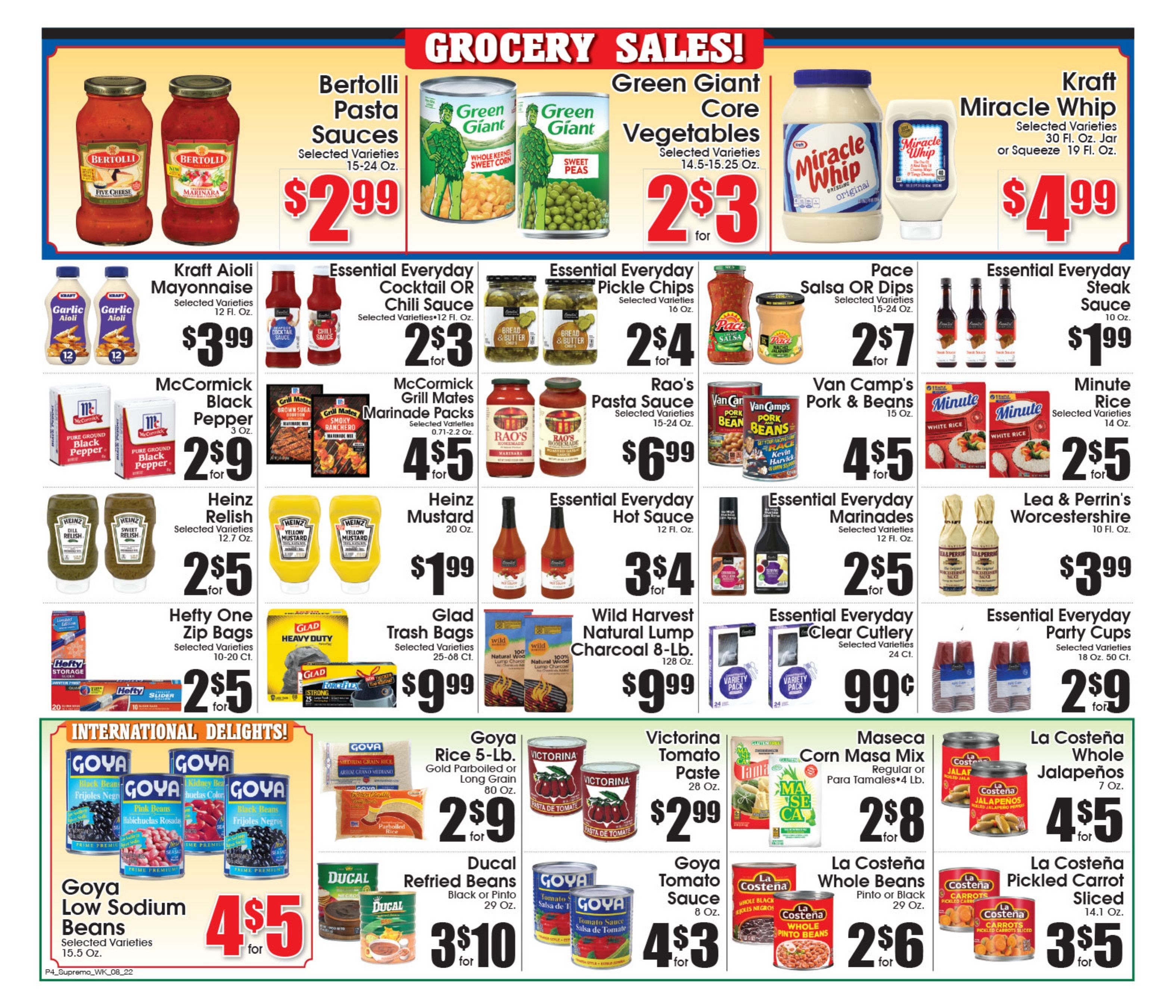 Supremo Food Markets Weekly Ad August 22 - 28, 2026