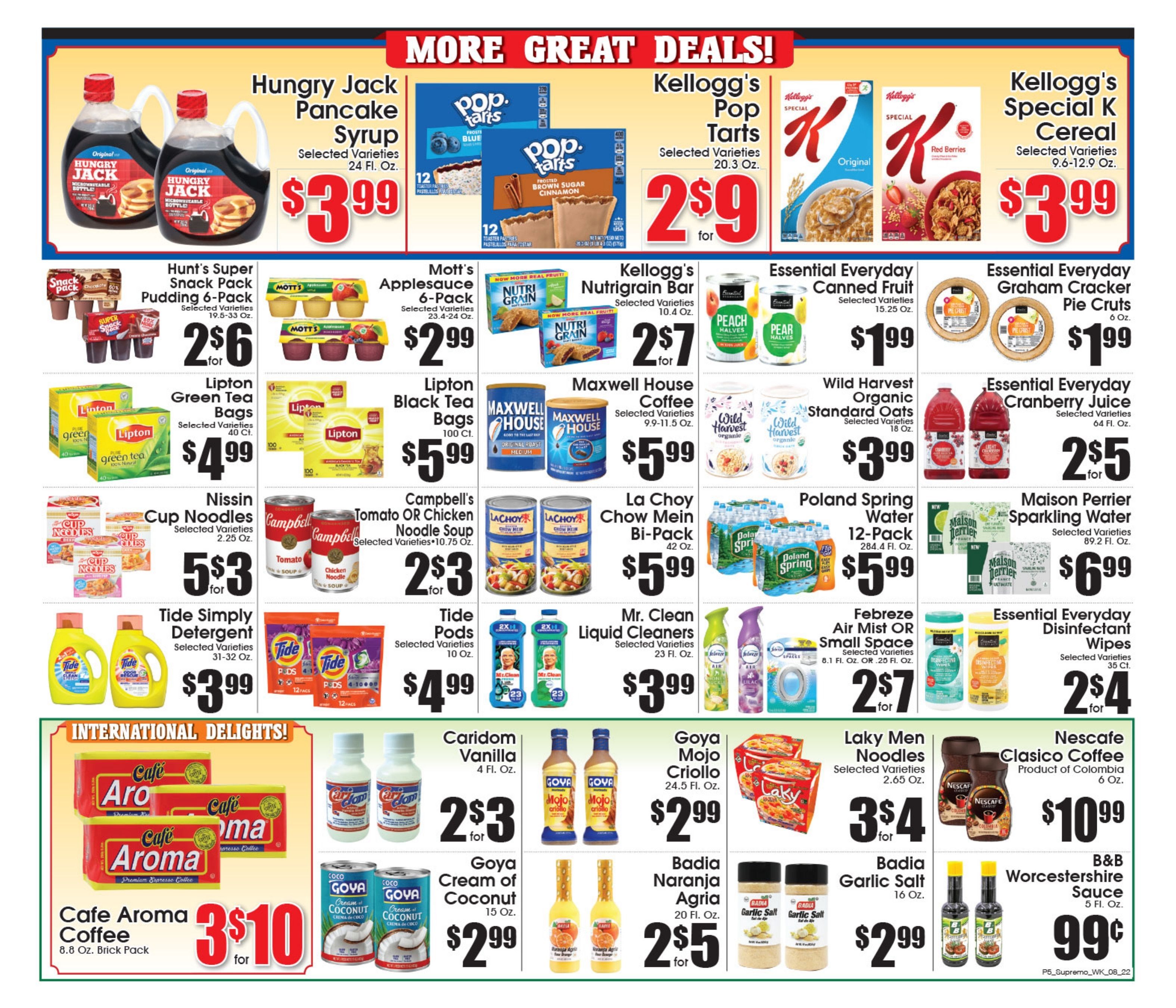 Supremo Food Markets Weekly Ad August 22 - 28, 2026