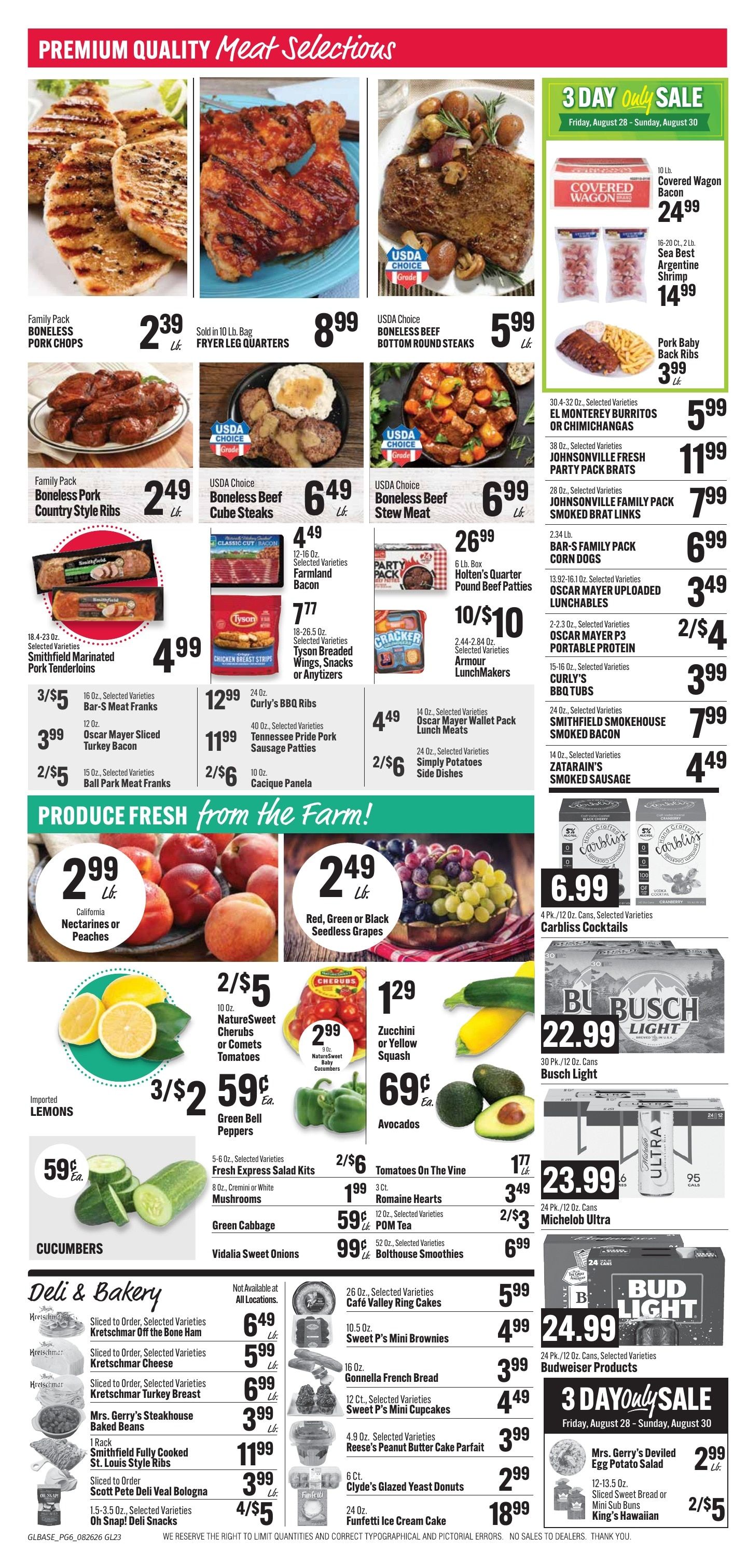 Bender's Foods (Bellevue, IA) Weekly Ad August 26 - September 1, 2026