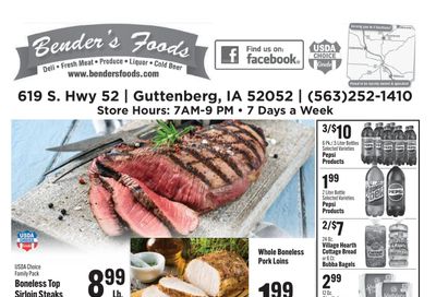 Bender's Foods (Guttenberg, IA) Weekly Ad August 26 - September 1, 2026