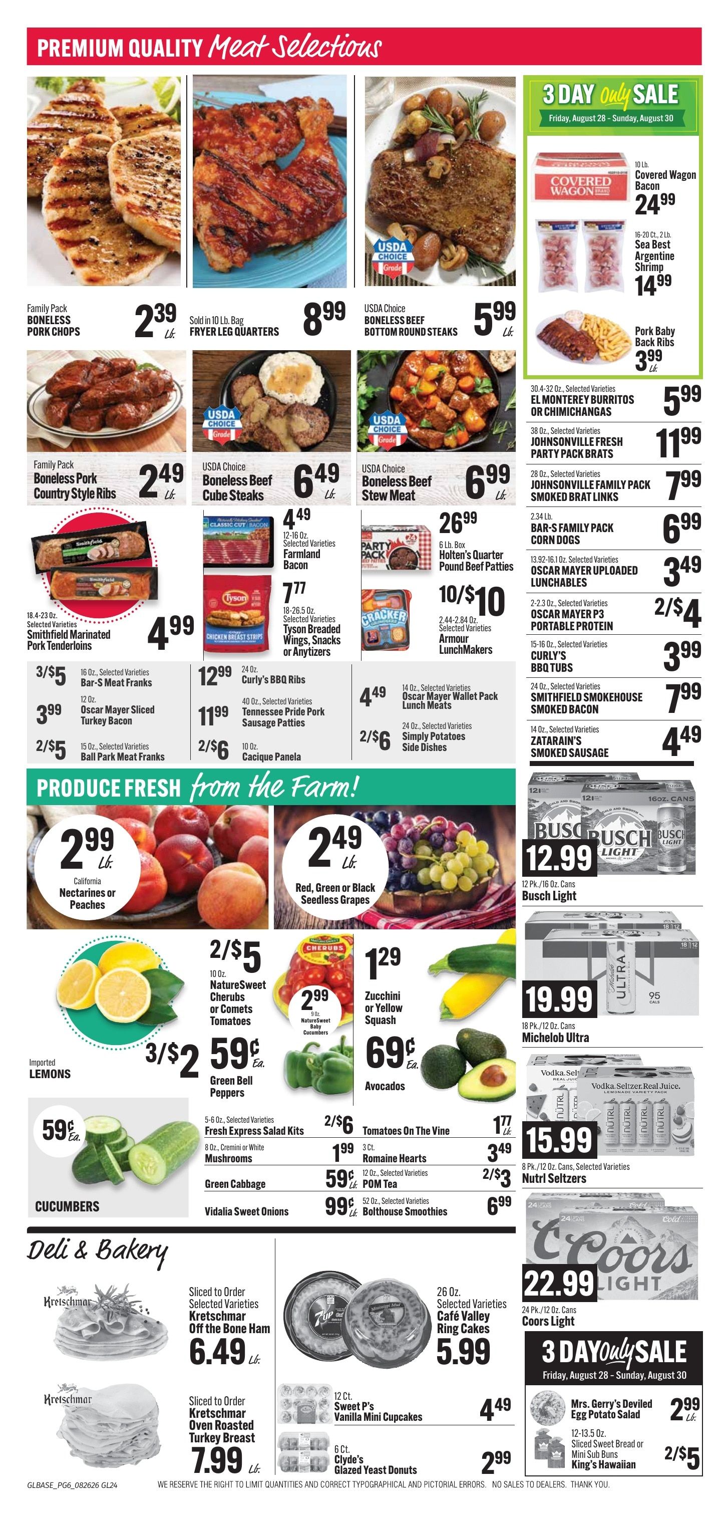 Bender's Foods (Guttenberg, IA) Weekly Ad August 26 - September 1, 2026