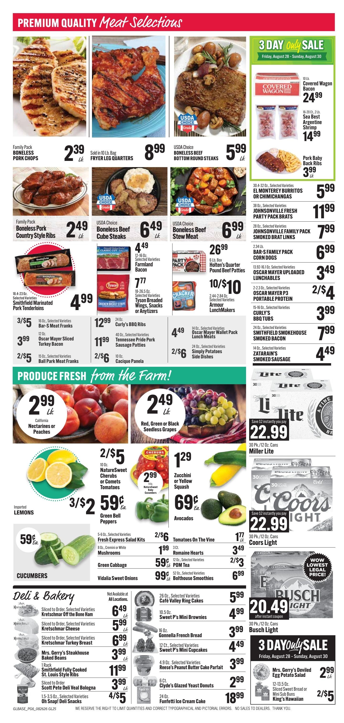Bender's Foods (Wisconsin) Weekly Ad August 26 - September 1, 2026