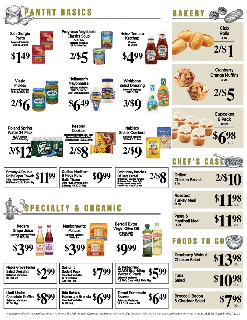 Rastelli Market Fresh Weekly Ad August 28 - September 10, 2026