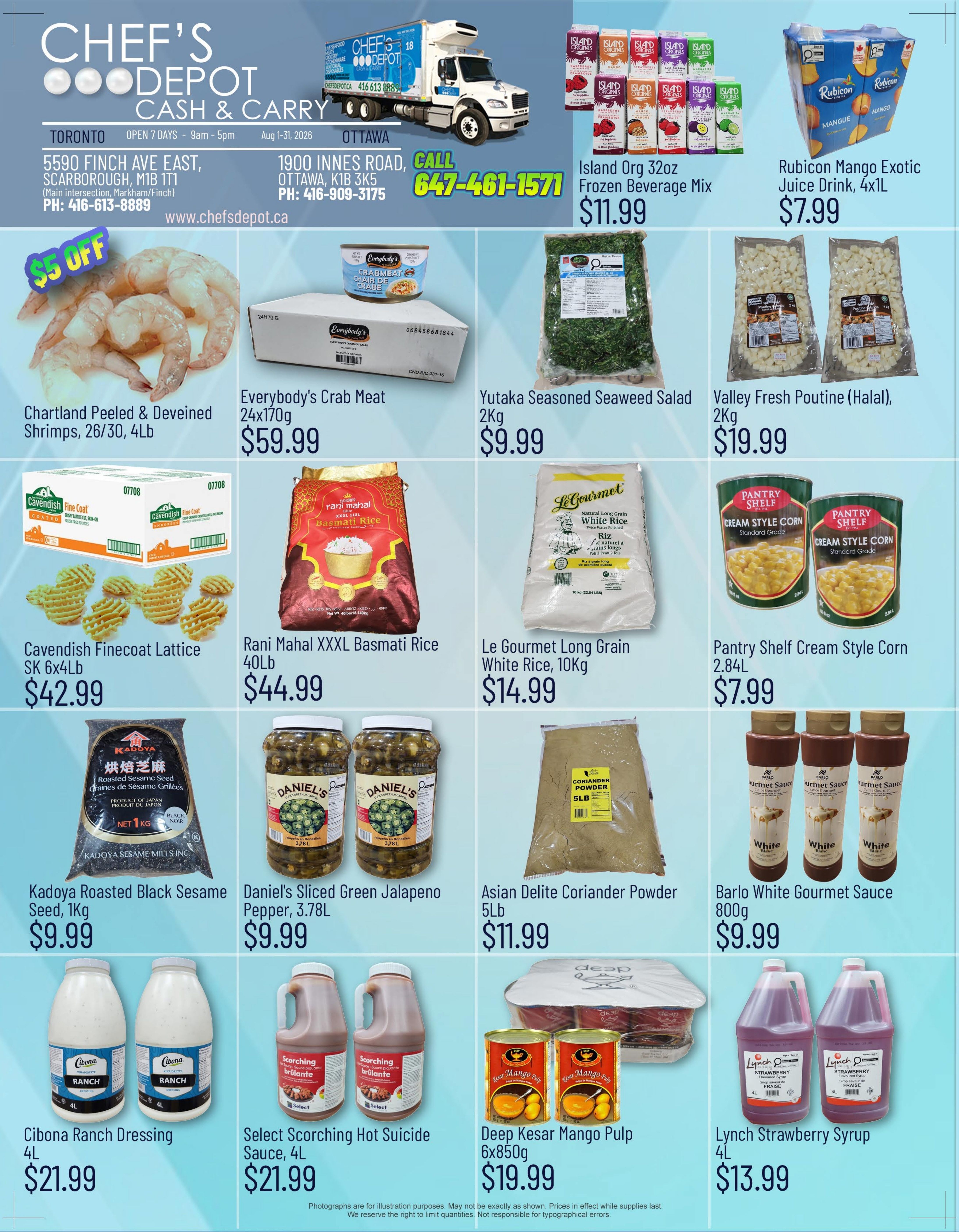 Chef's Depot Weekly Ad August 1 - 31, 2026