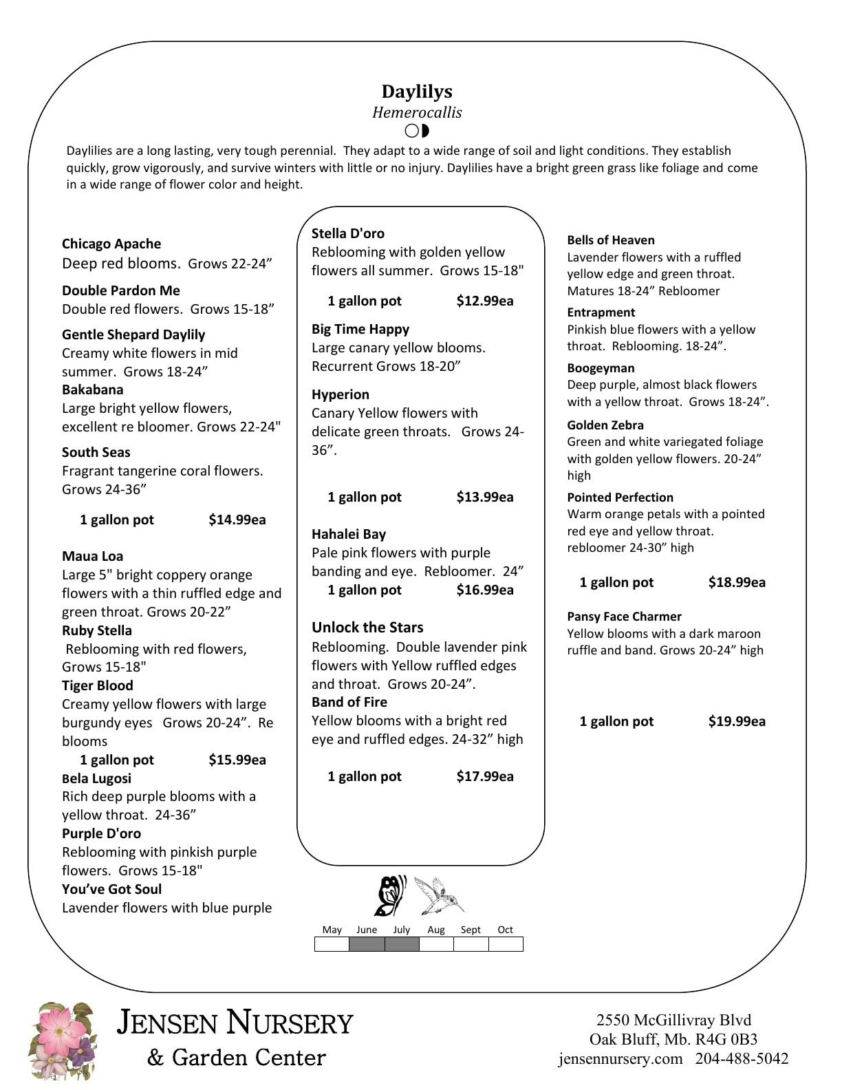 Jensen Nursery & Garden Centre Perennials Catalogue Weekly Ad January 1 - December 31, 2026