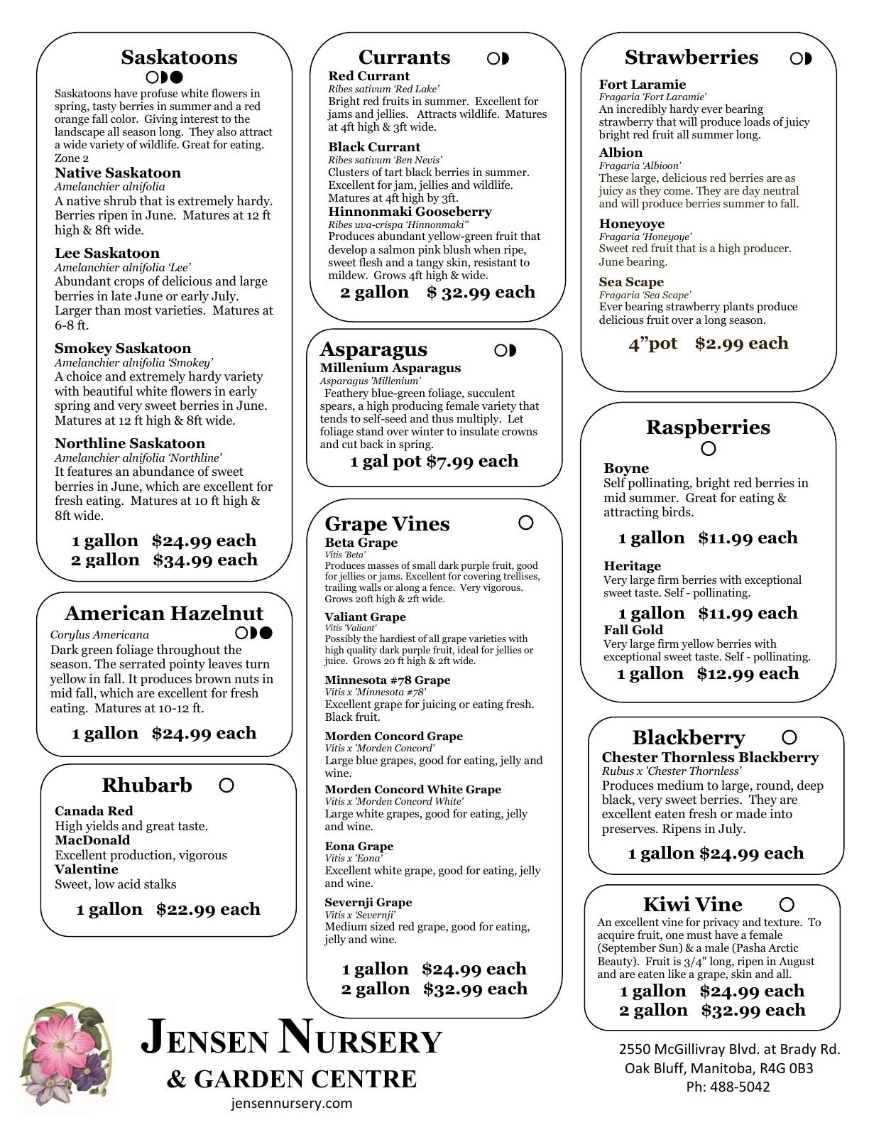 Jensen Nursery & Garden Centre Plant Catalogue Weekly Ad January 1 - December 31, 2026