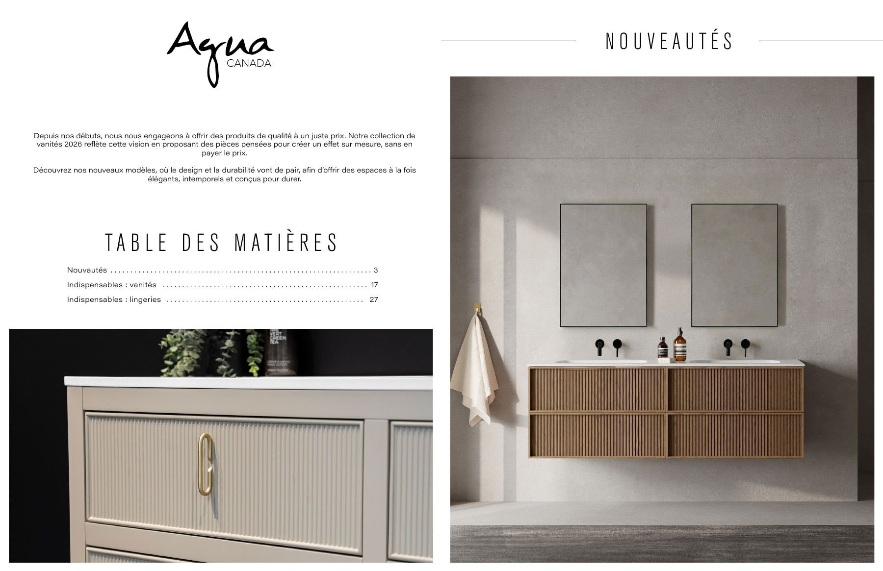 Agua Canada Vanity Collection Catalog Weekly Ad January 1 - December 31, 2026