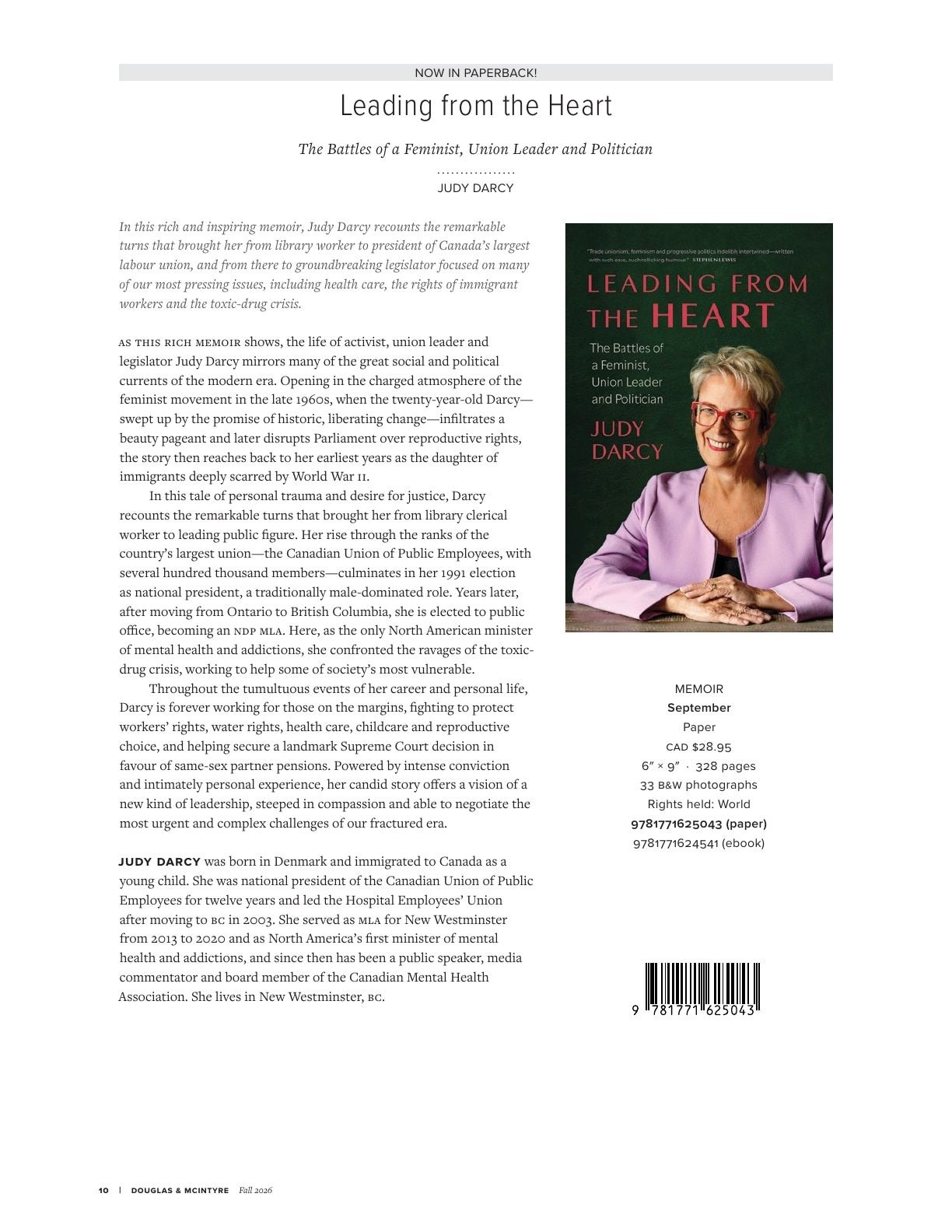 Harbour Publishing Douglas & McIntyre Fall 2026 Catalogue Weekly Ad January 1 - December 31, 2026