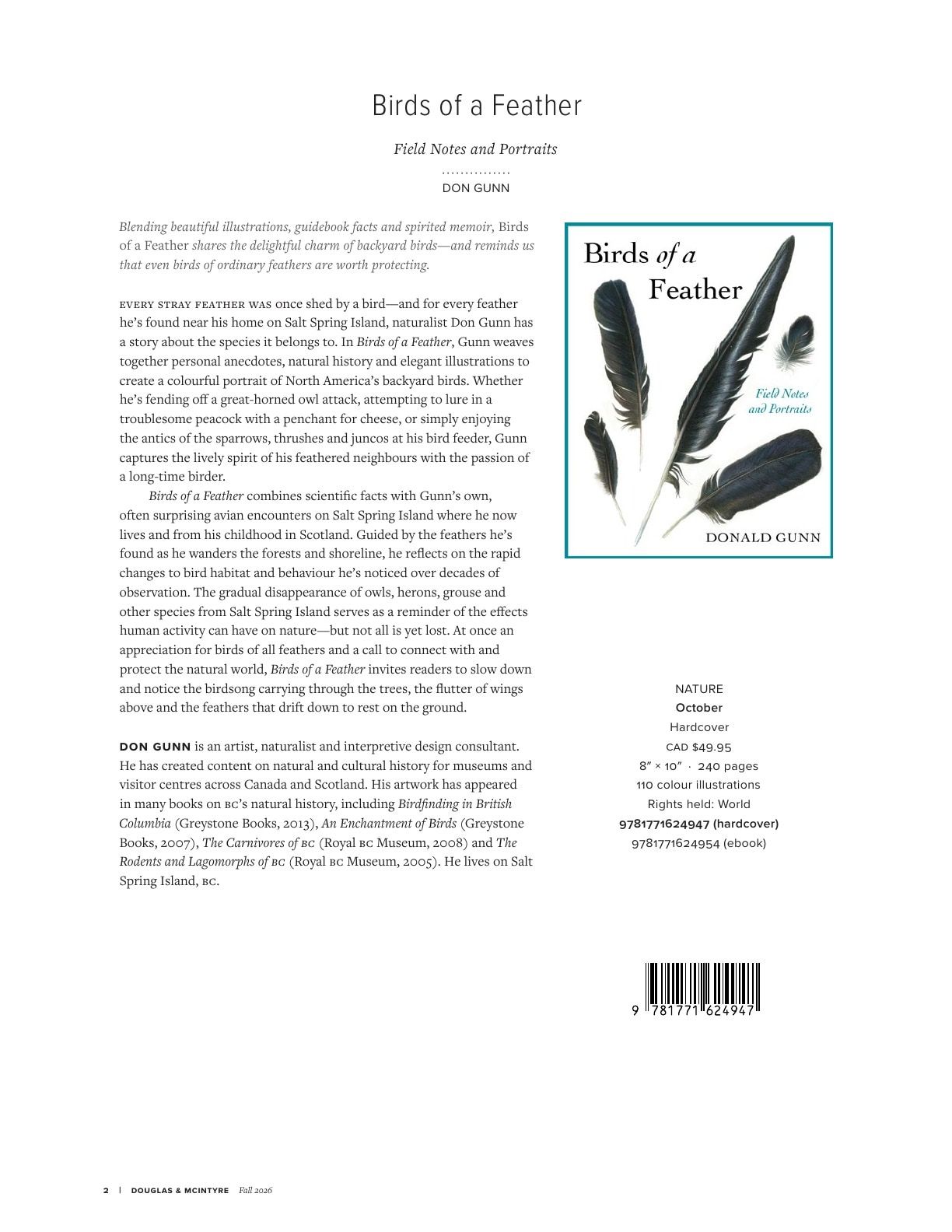 Harbour Publishing Douglas & McIntyre Fall 2026 Catalogue Weekly Ad January 1 - December 31, 2026