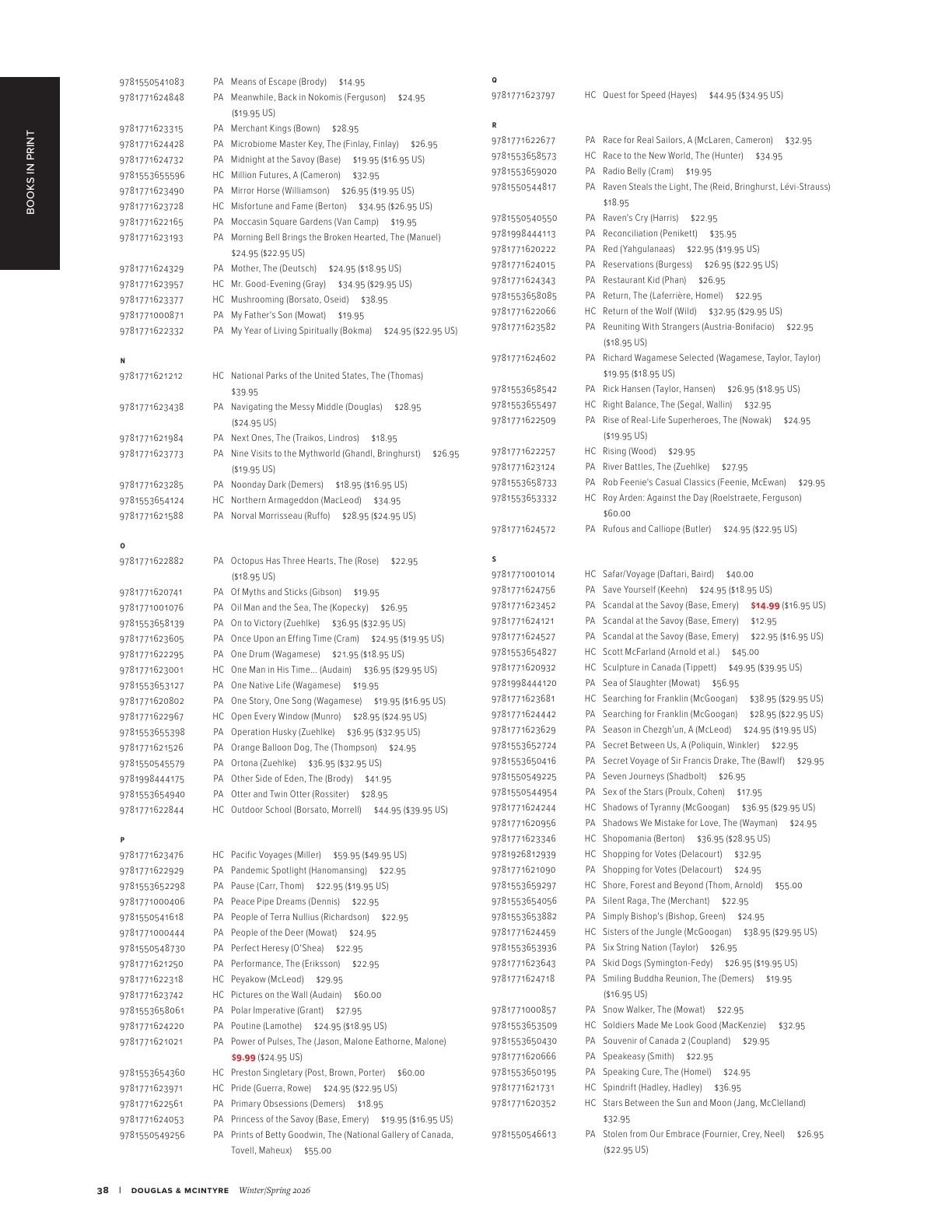 Harbour Publishing Douglas & McIntyre Spring 2026 Catalogue Weekly Ad January 1 - December 31, 2026