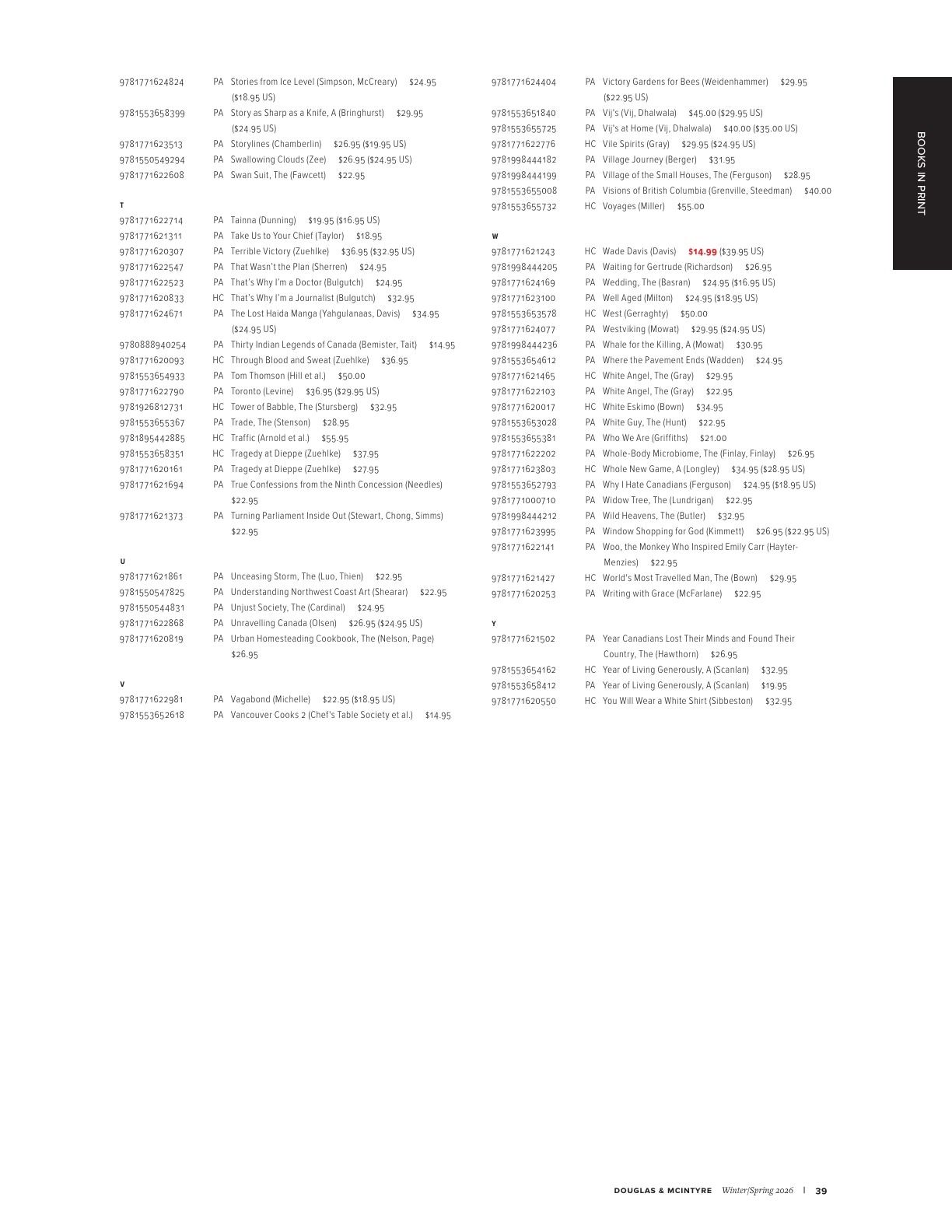 Harbour Publishing Douglas & McIntyre Spring 2026 Catalogue Weekly Ad January 1 - December 31, 2026
