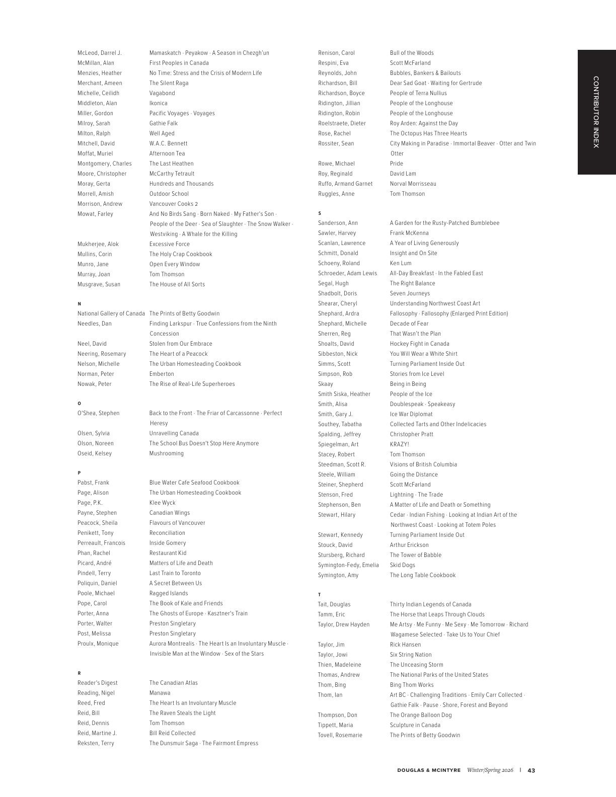 Harbour Publishing Douglas & McIntyre Spring 2026 Catalogue Weekly Ad January 1 - December 31, 2026