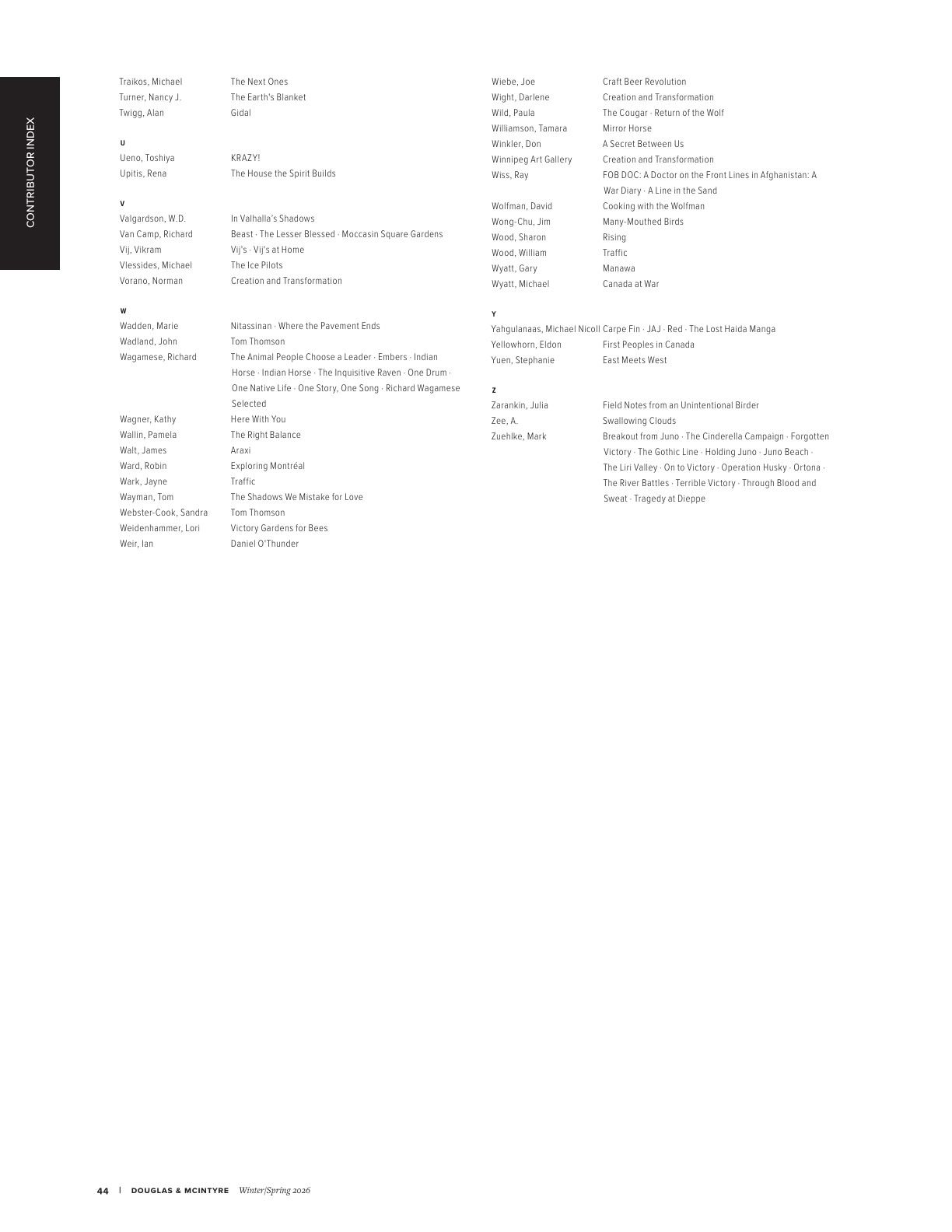 Harbour Publishing Douglas & McIntyre Spring 2026 Catalogue Weekly Ad January 1 - December 31, 2026