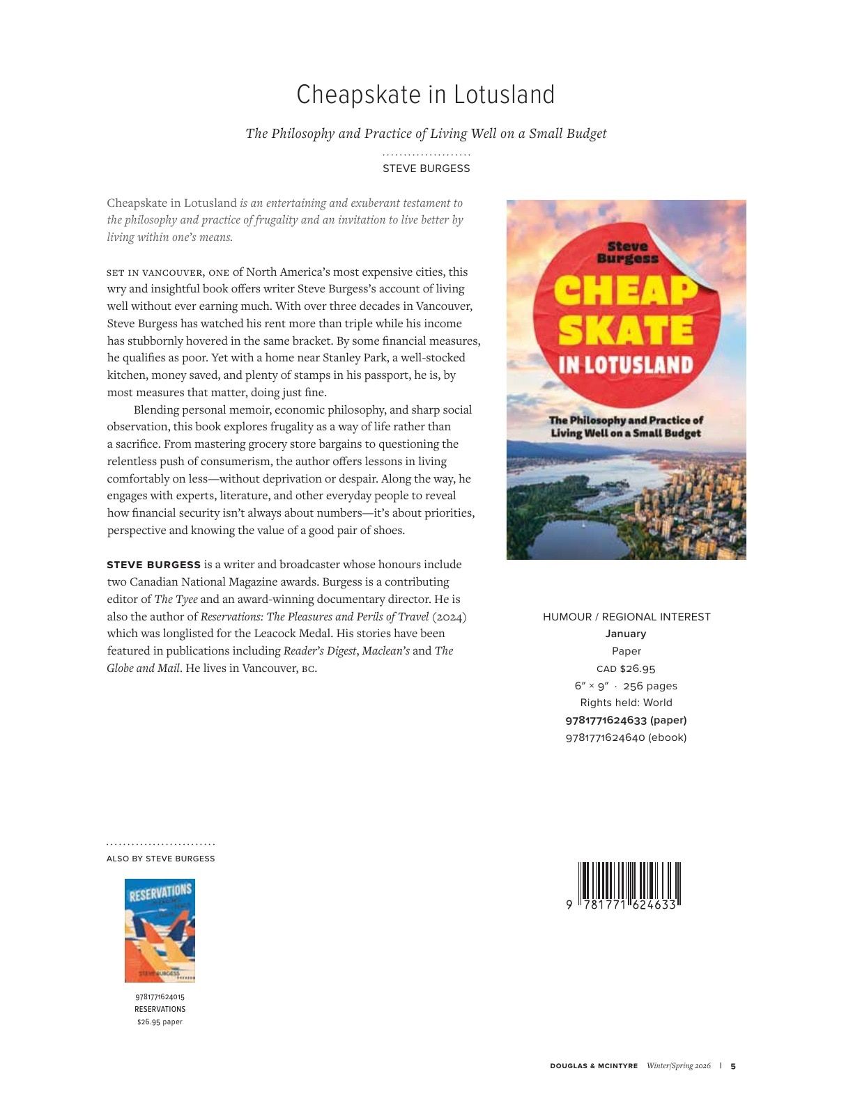 Harbour Publishing Douglas & McIntyre Spring 2026 Catalogue Weekly Ad January 1 - December 31, 2026