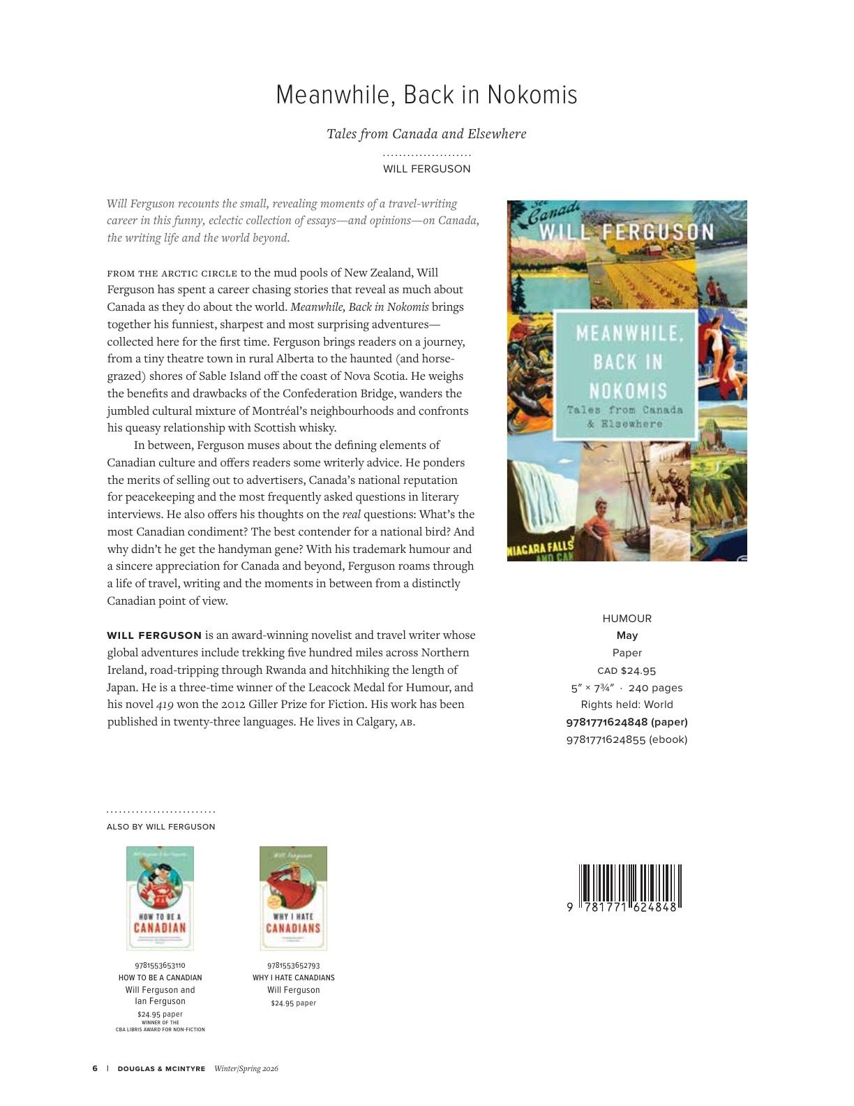 Harbour Publishing Douglas & McIntyre Spring 2026 Catalogue Weekly Ad January 1 - December 31, 2026