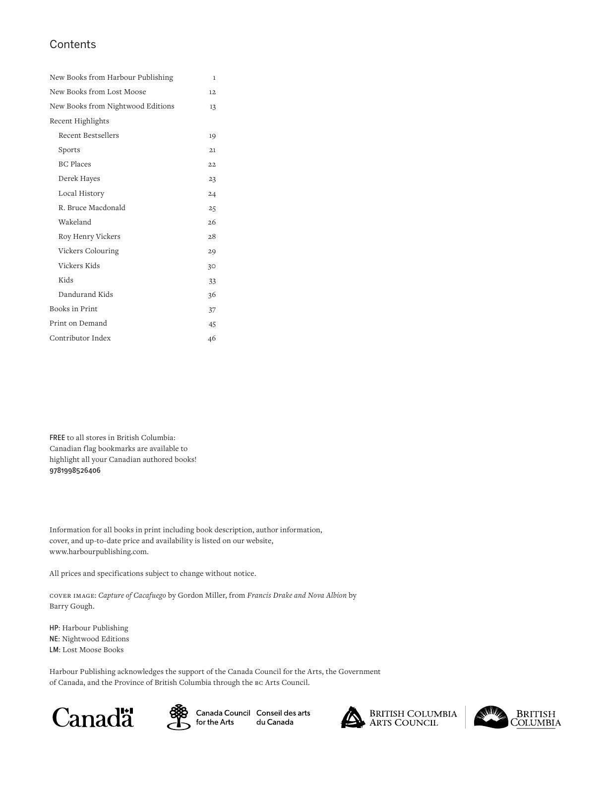 Harbour Publishing Fall 2026 Catalogue Weekly Ad January 1 - December 31, 2026
