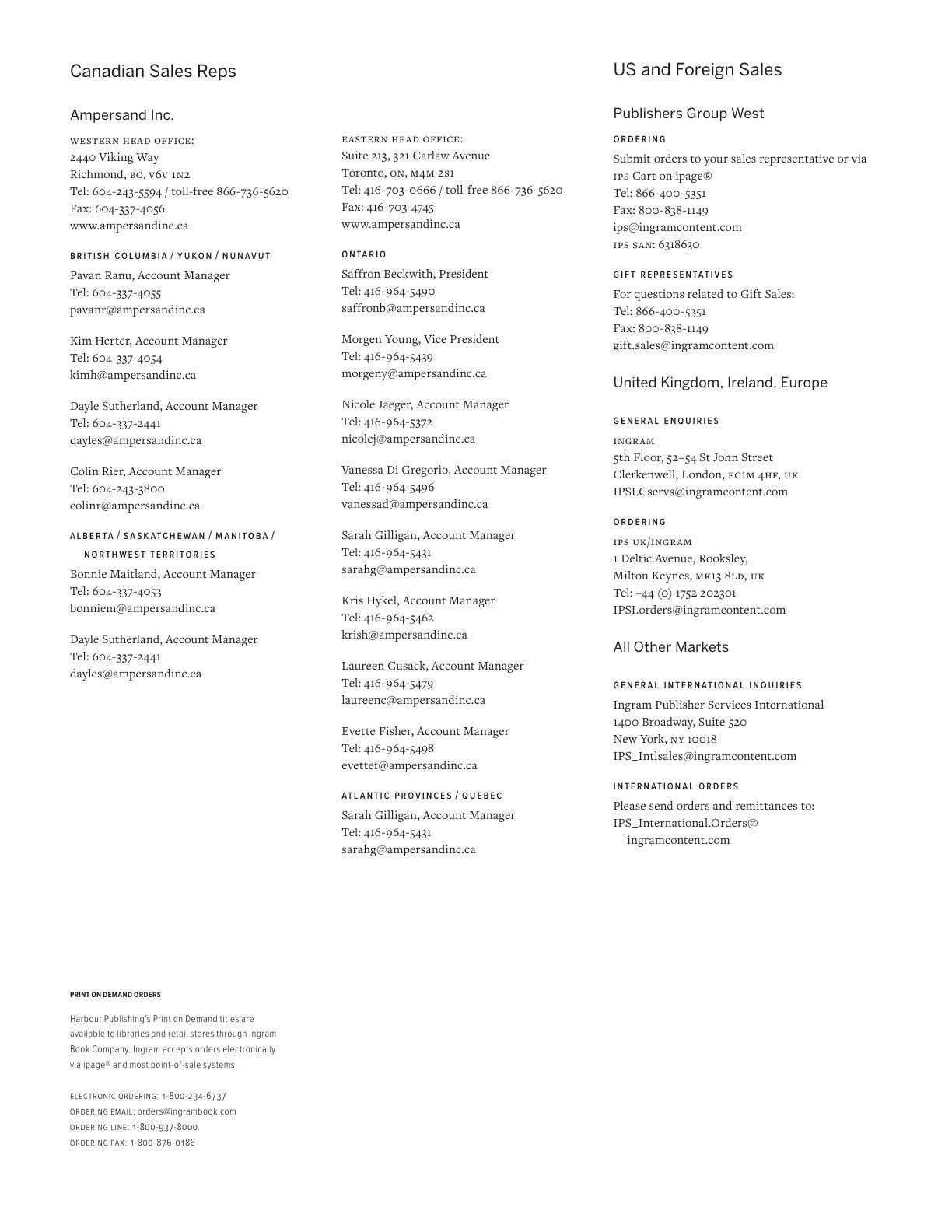 Harbour Publishing Fall 2026 Catalogue Weekly Ad January 1 - December 31, 2026