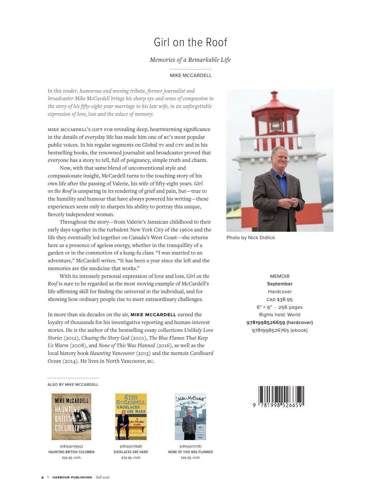 Harbour Publishing Fall 2026 Catalogue Weekly Ad January 1 - December 31, 2026