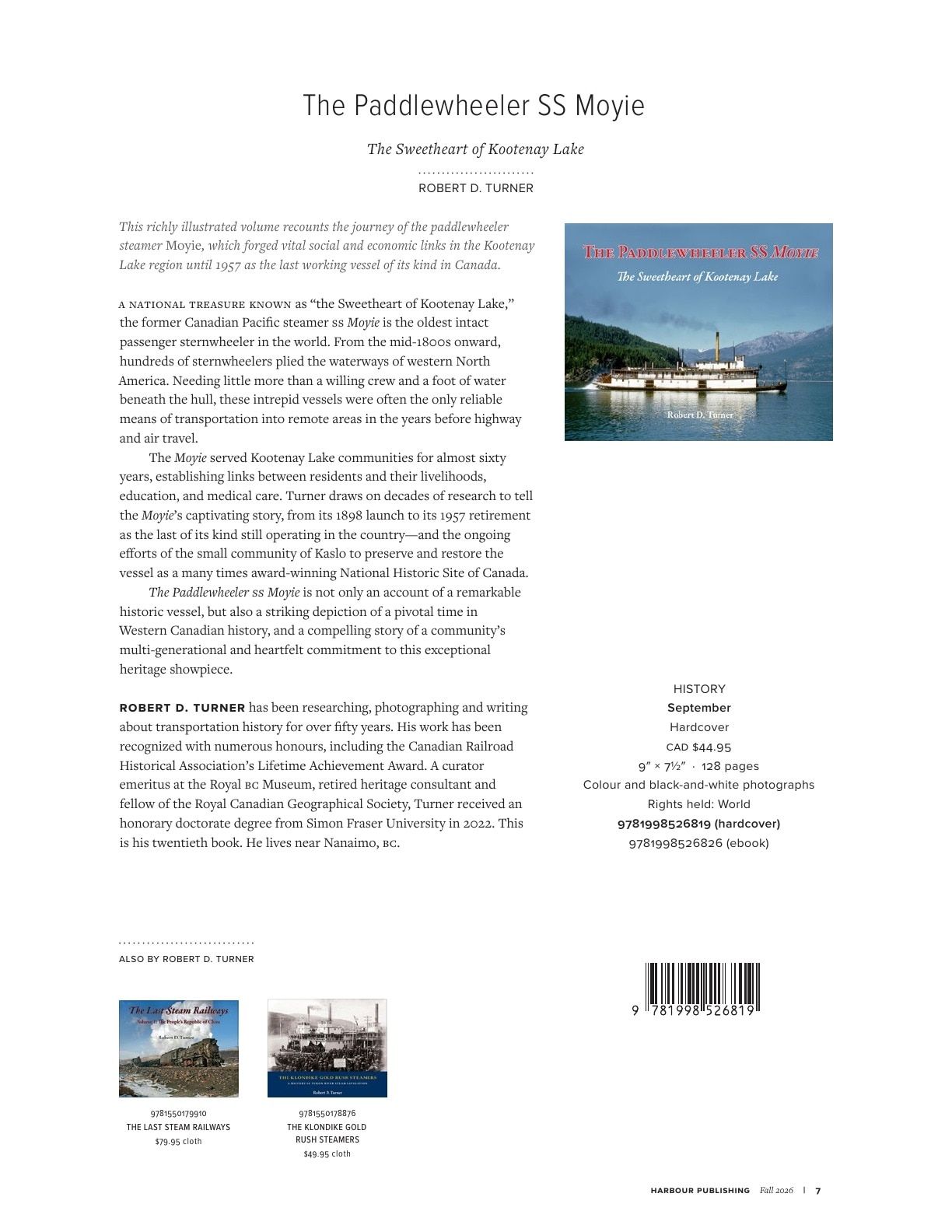 Harbour Publishing Fall 2026 Catalogue Weekly Ad January 1 - December 31, 2026