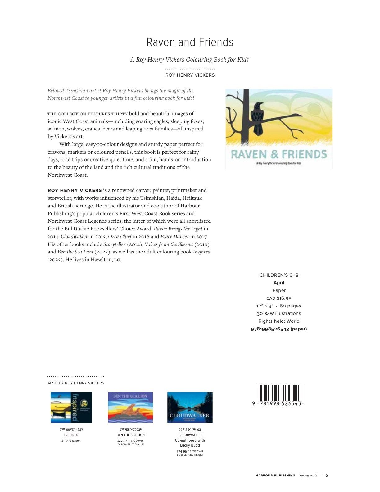 Harbour Publishing Spring 2026 Catalogue Weekly Ad January 1 - December 31, 2026