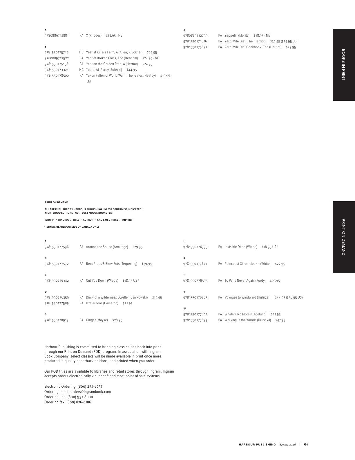 Harbour Publishing Spring 2026 Catalogue Weekly Ad January 1 - December 31, 2026