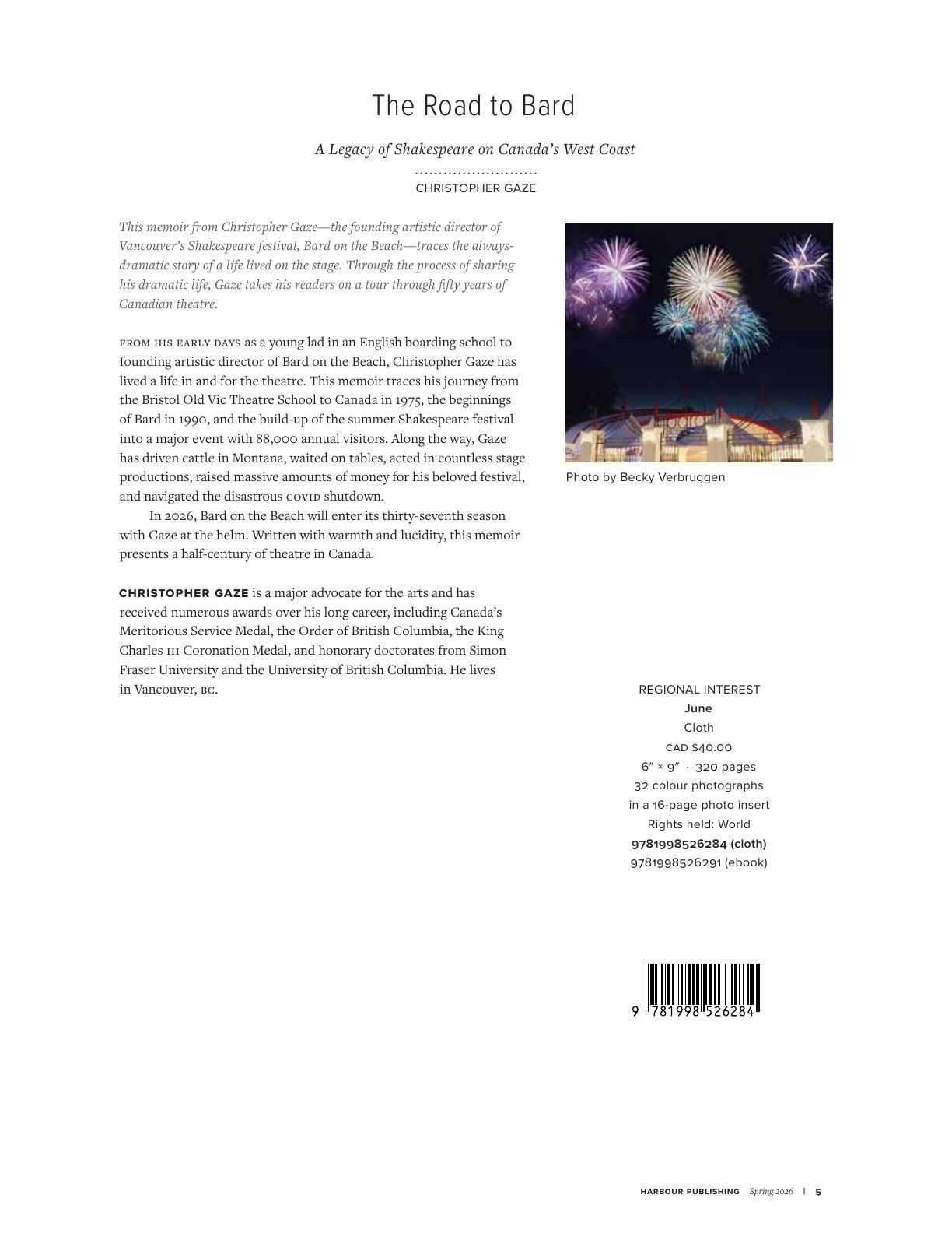 Harbour Publishing Spring 2026 Catalogue Weekly Ad January 1 - December 31, 2026