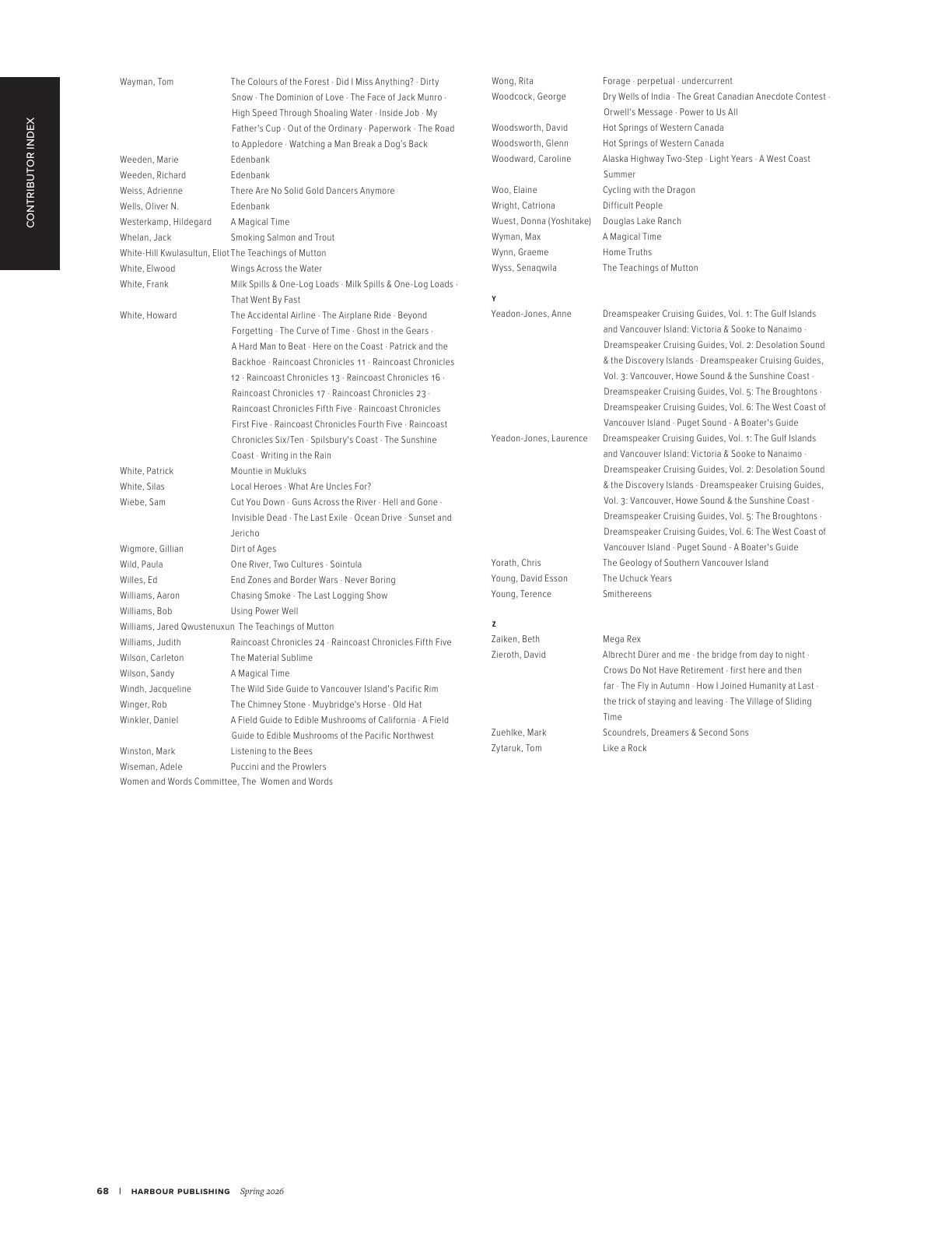 Harbour Publishing Spring 2026 Catalogue Weekly Ad January 1 - December 31, 2026