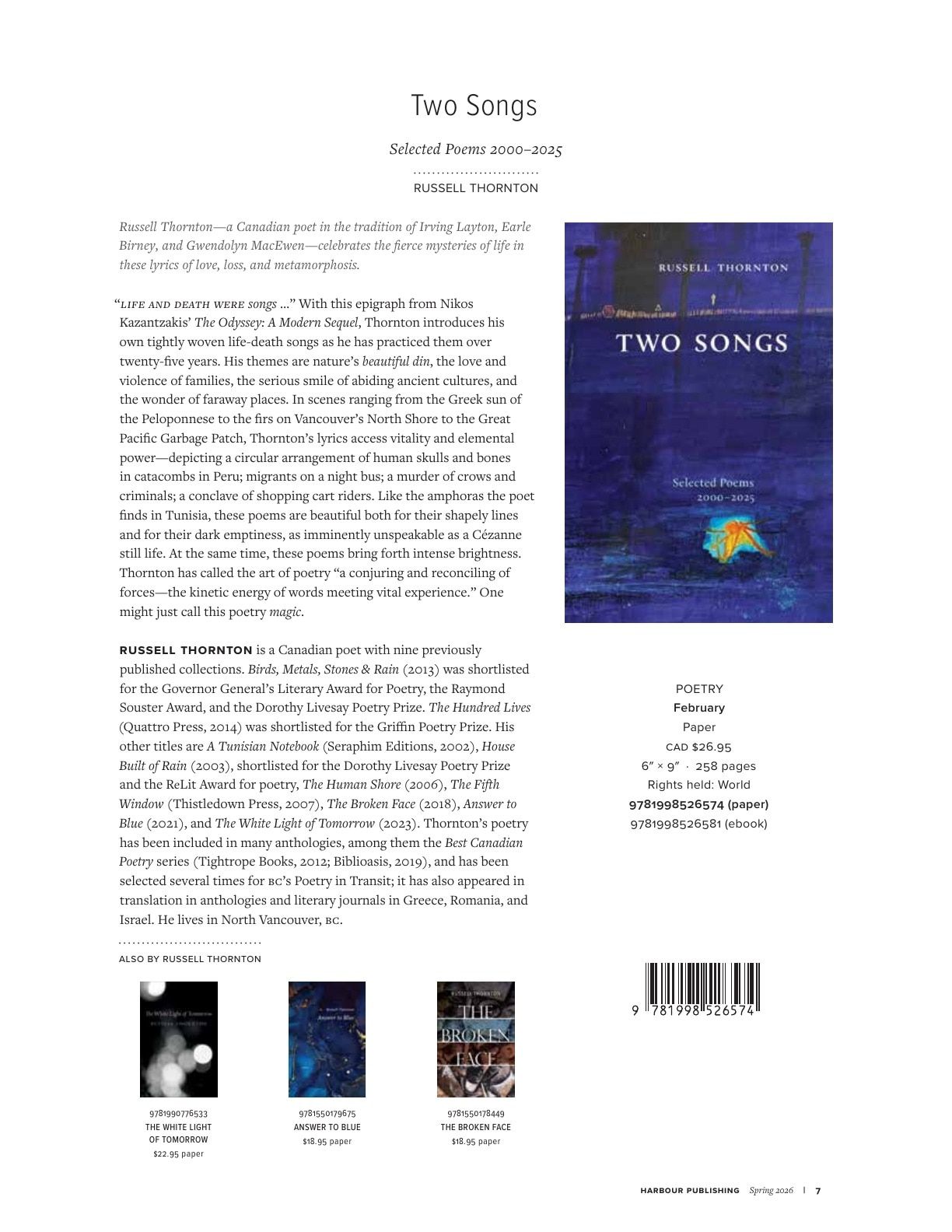 Harbour Publishing Spring 2026 Catalogue Weekly Ad January 1 - December 31, 2026