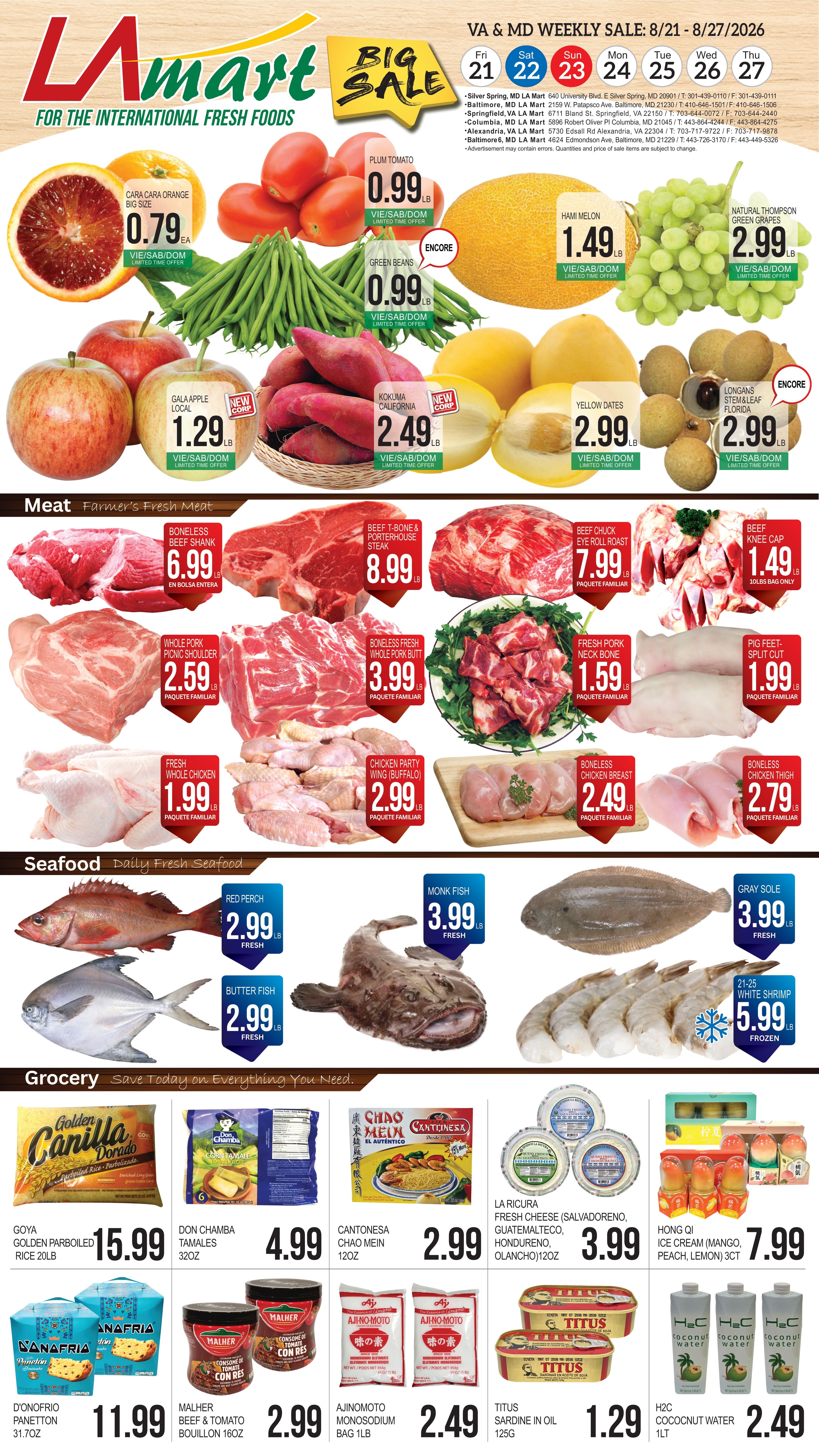 LA Mart Hispanic Weekly Ad August 25 - 31, 2026
