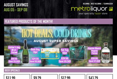 Metro Liquor Weekly Ad August 5 - September 8, 2026
