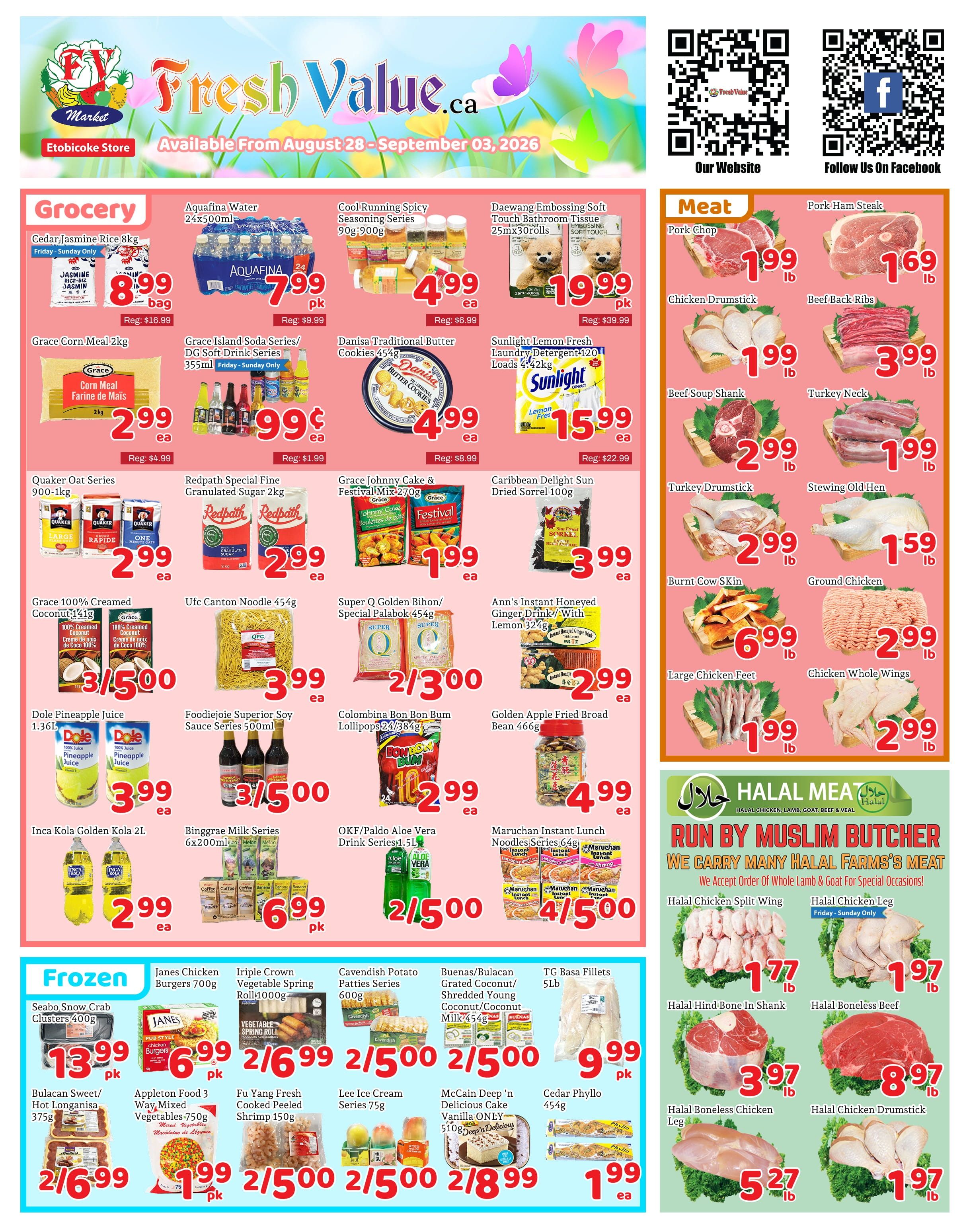 Fresh Value Market (2267 Islington Avenue, M9W 3W6) Weekly Ad August 28 - September 3, 2026