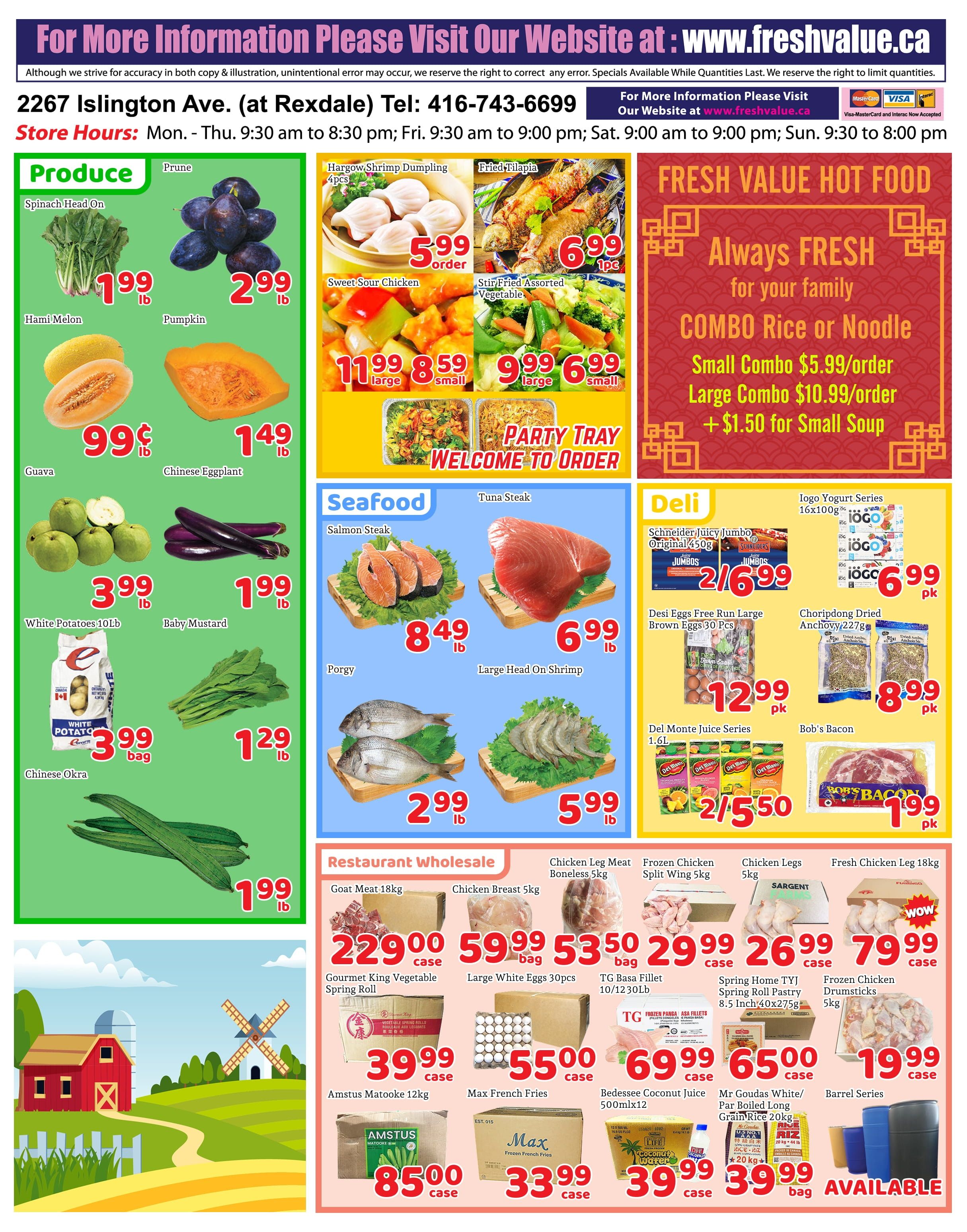 Fresh Value Market (2267 Islington Avenue, M9W 3W6) Weekly Ad August 28 - September 3, 2026