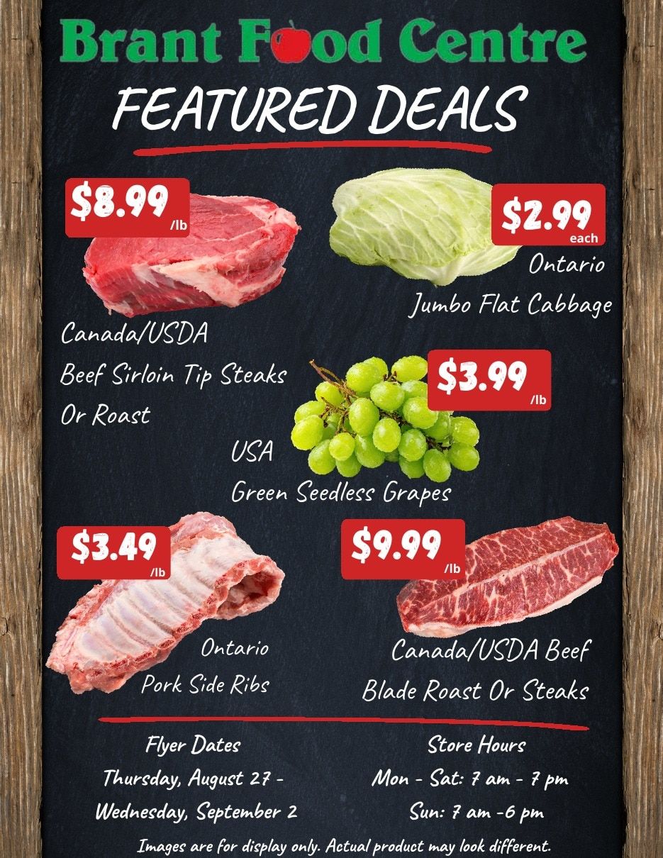 Brant Food Centre Weekly Ad August 27 - 30, 2026