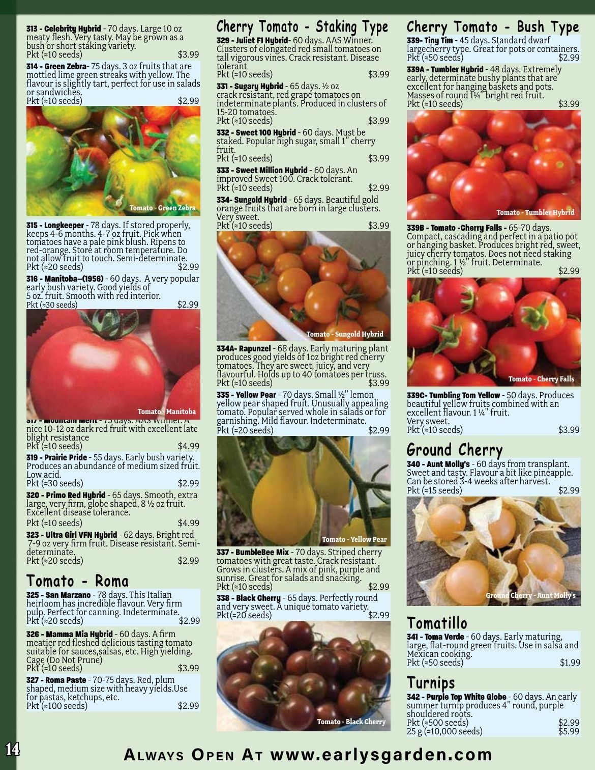 Early's Farm & Garden Centre Seed Catalogue Weekly Ad January 1 - December 31, 2026