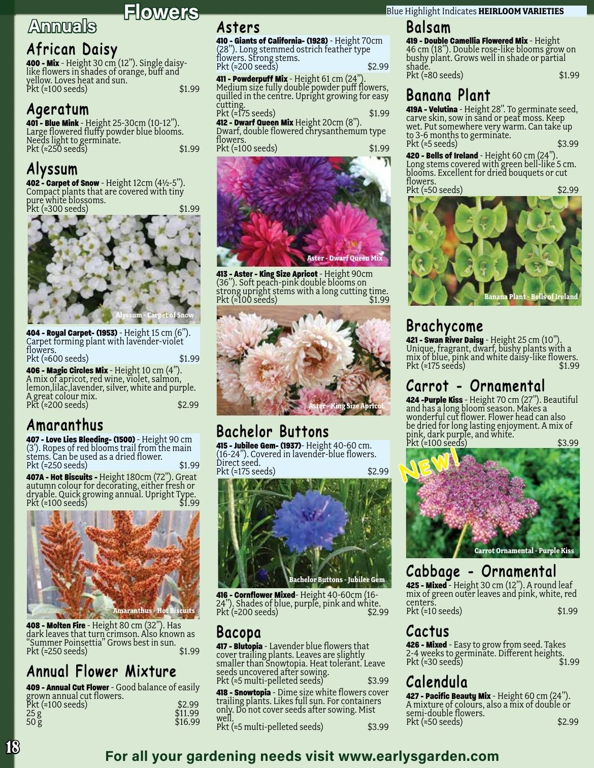 Early's Farm & Garden Centre Seed Catalogue Weekly Ad January 1 - December 31, 2026