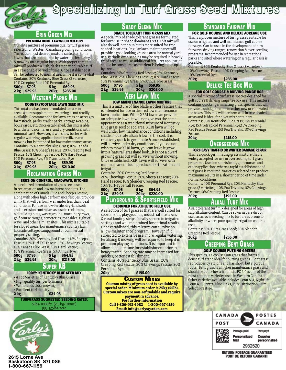 Early's Farm & Garden Centre Seed Catalogue Weekly Ad January 1 - December 31, 2026