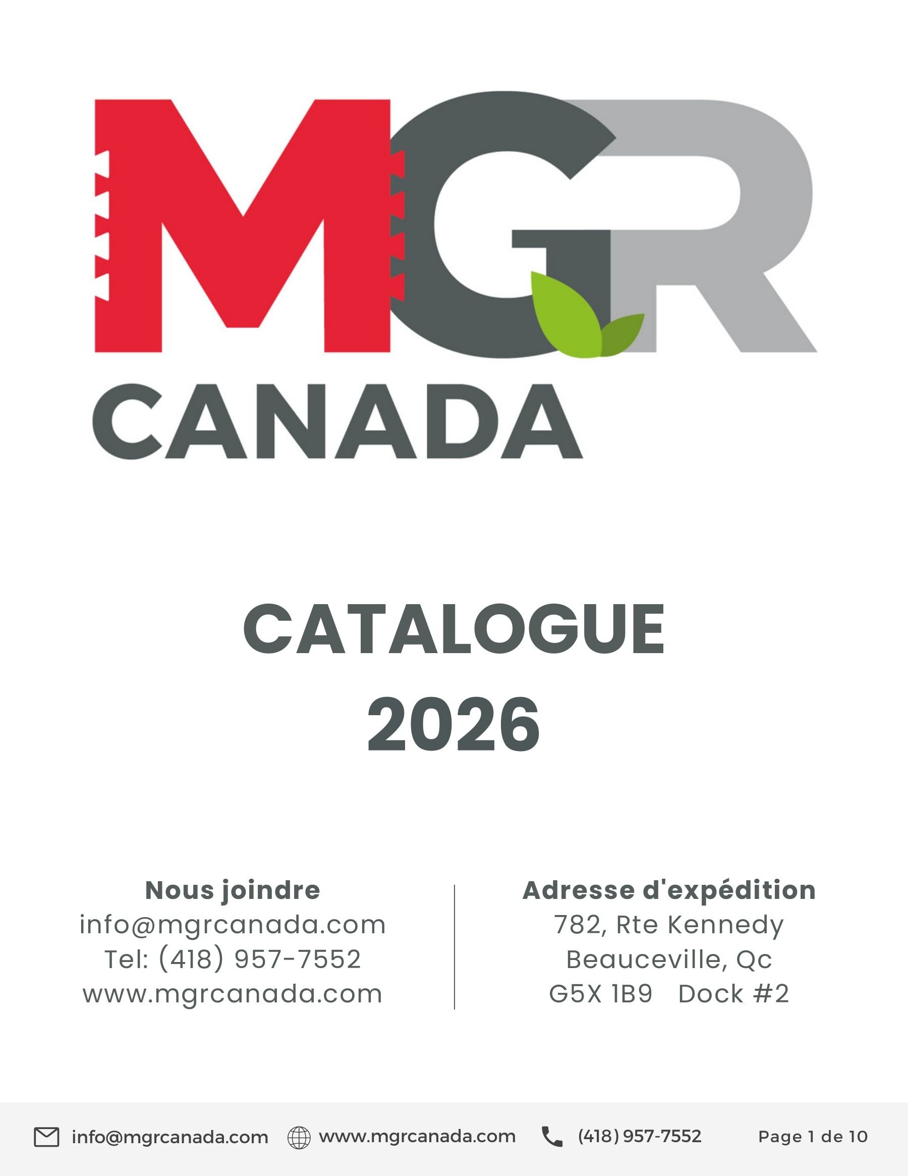 MGR Canada Annual Product Catalog Weekly Ad January 1 - December 31, 2026