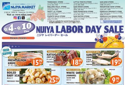 Nijiya Market Weekly Ad September 4 - 10, 2026