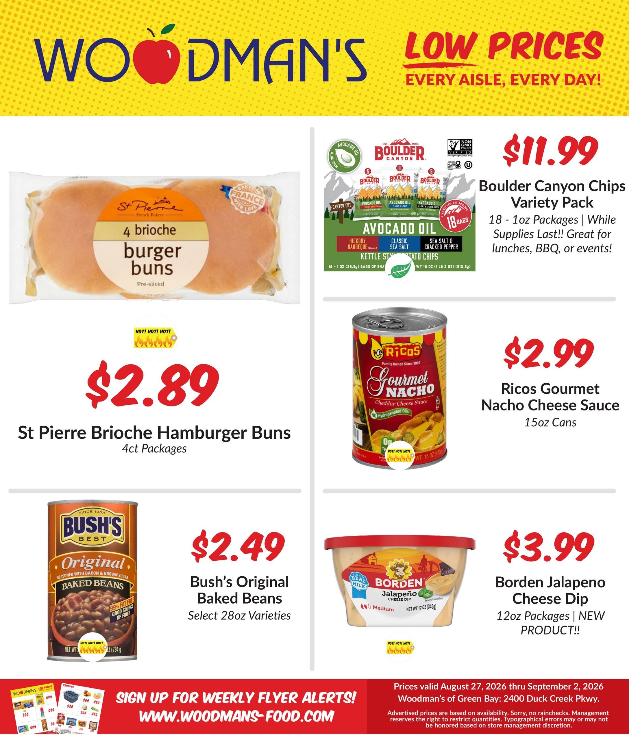 Woodman's Food Market (Green Bay Area, WI) M1000 Weekly Weekly Ad August 27 - September 2, 2026