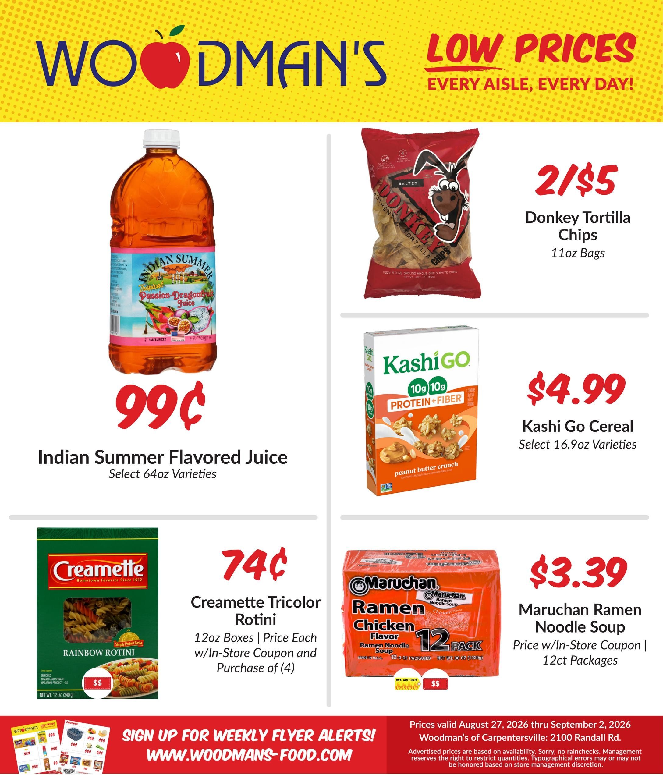 Woodman's Food Market (Elgin Area, IL) M1000 Weekly Weekly Ad August 27 - September 2, 2026