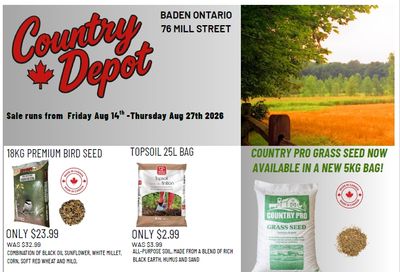 Country Depot Weekly Ad August 14 - 27, 2026