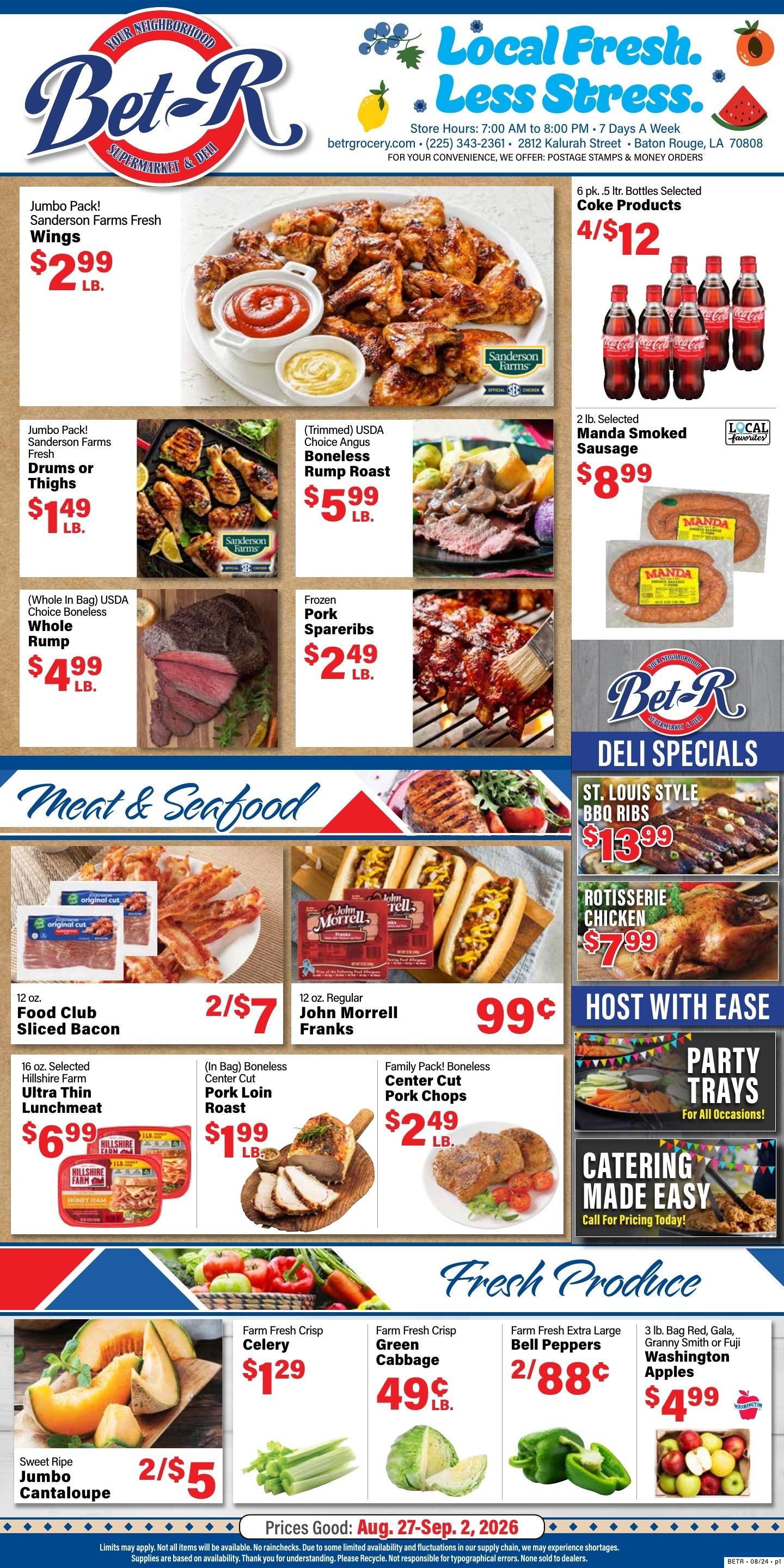 Bet-R Store Weekly Ad August 27 - September 2, 2026