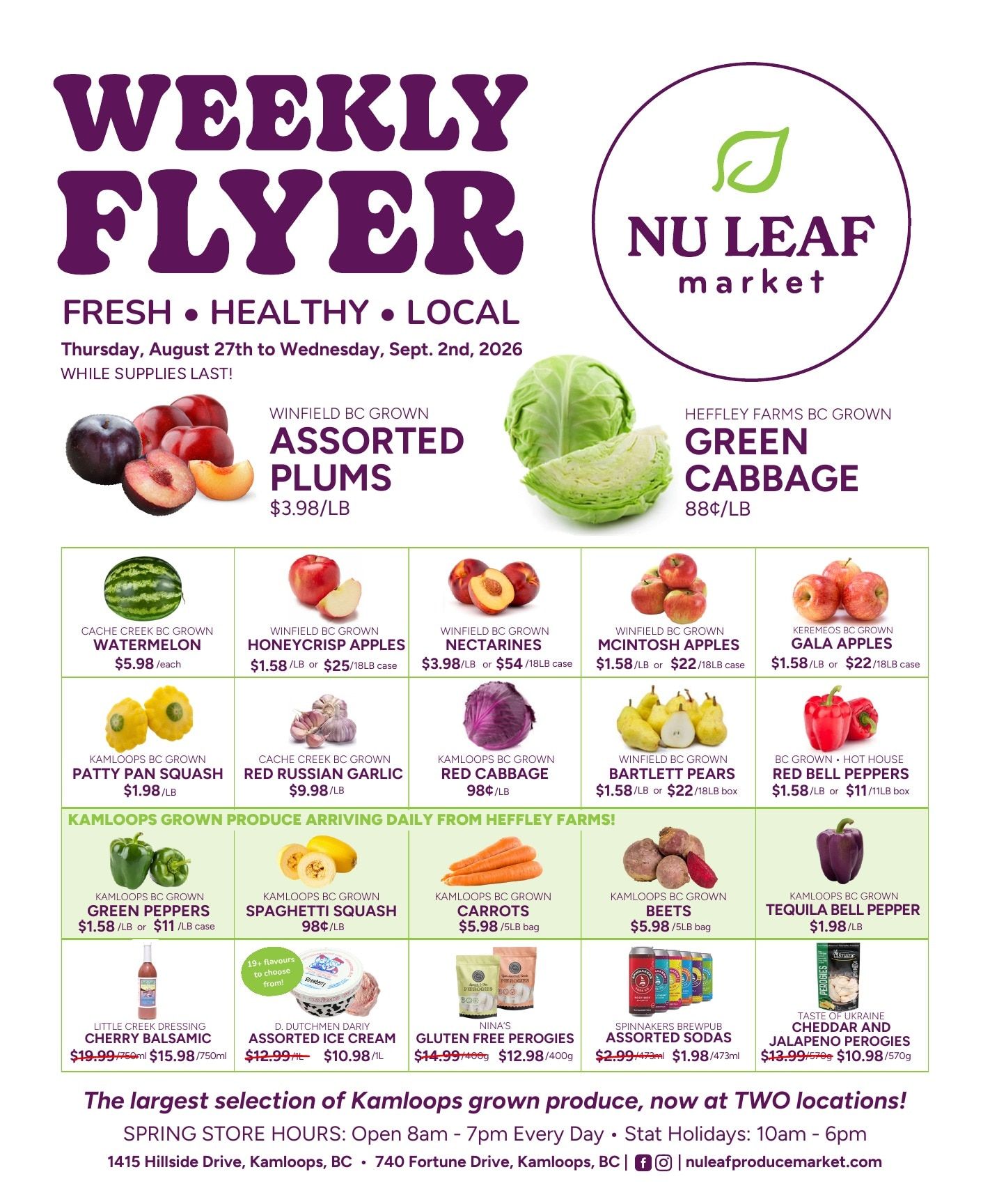Nu Leaf Produce Market Weekly Ad August 27 - September 2, 2026