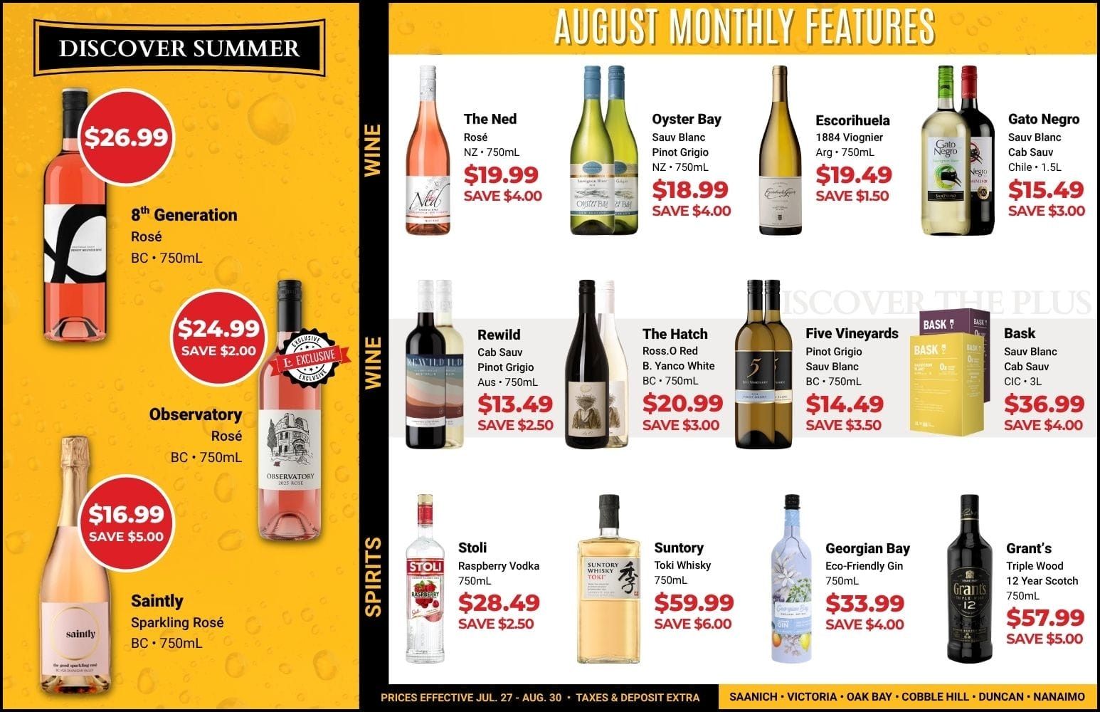 Liquor Plus Weekly Ad July 27 - August 30, 2026
